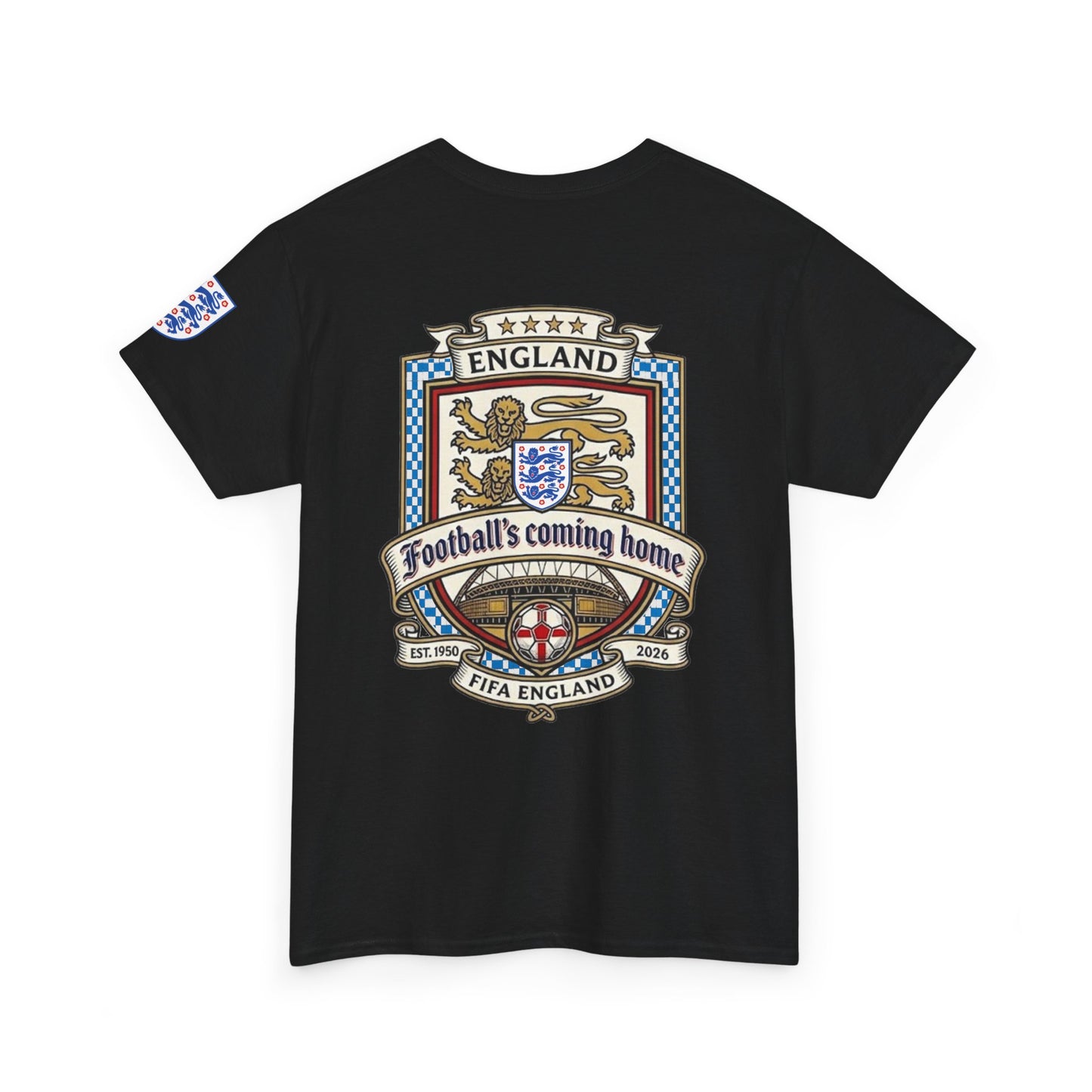 England's Soccer Fan's Crest T-Shirt - "Football's Coming Home"