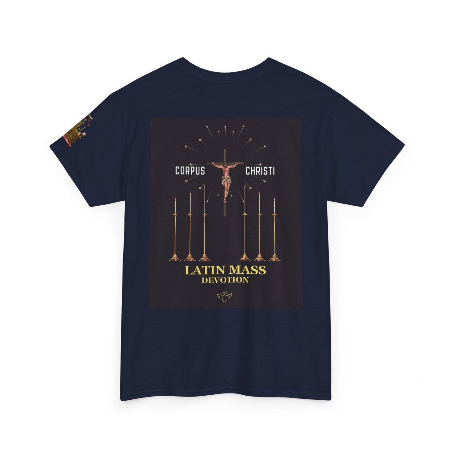 Corpus Christi Crucifix Tee — Latin Mass Devotion T-Shirt (CT)