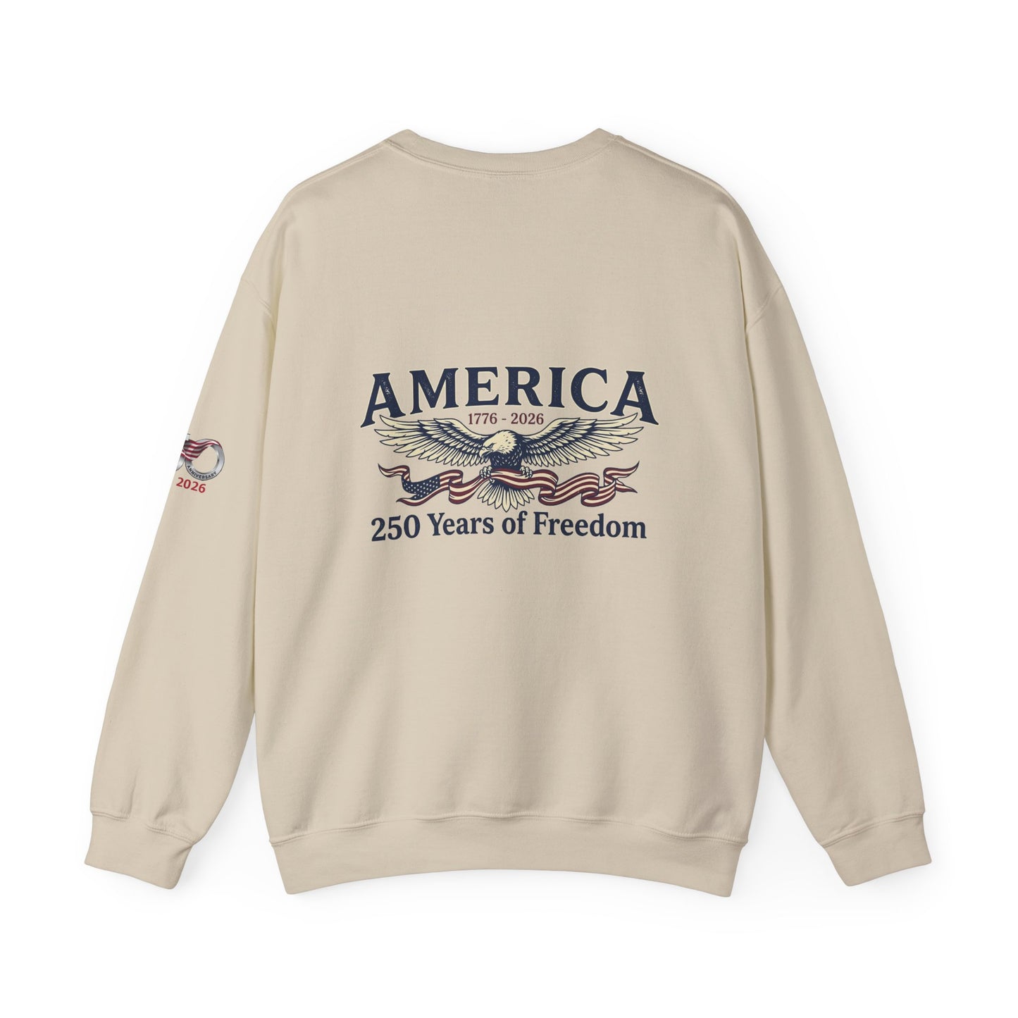 USA 250th Anniversary Crewneck Sweatshirt | America's 250 Years of Freedom Sweatshirt - Trending Novelties & Gifts
