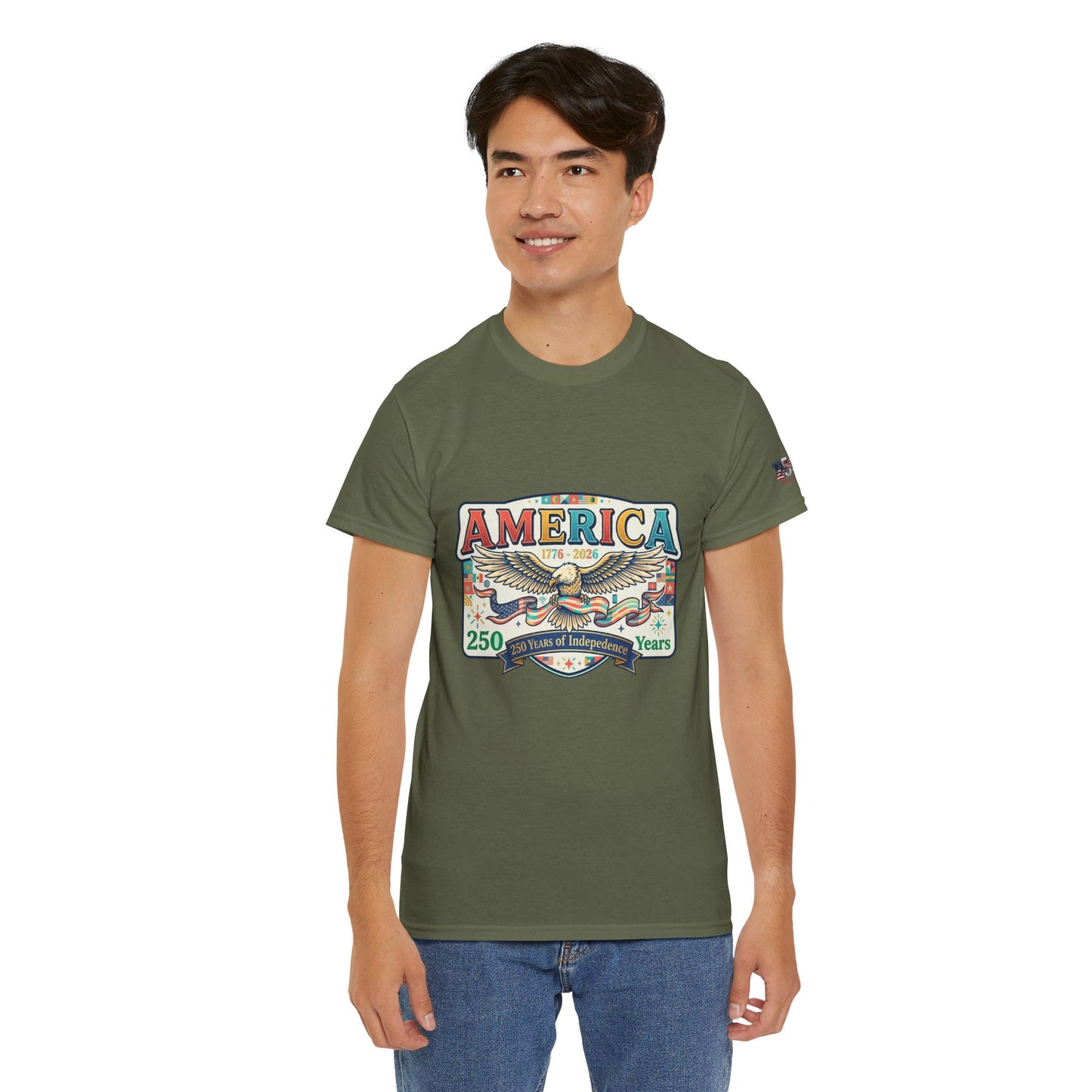 USA 250th ANNIVERSARY Vintage Graphic Tee — 250 Years Patriotic Independence Day Shirt - Trending Novelties & Gifts