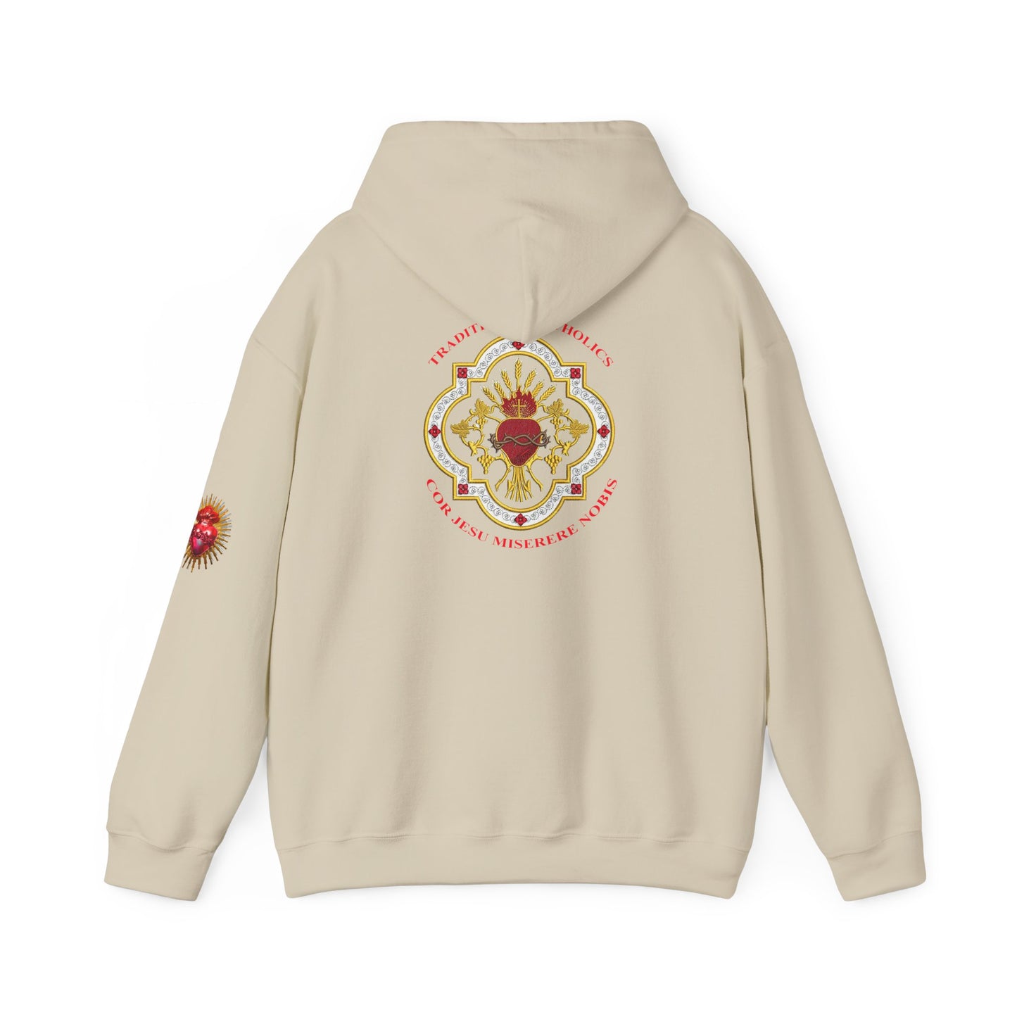 Sacred Heart Rose Hoodie — Spiritual Heart Graphic Sweatshirt (CT)