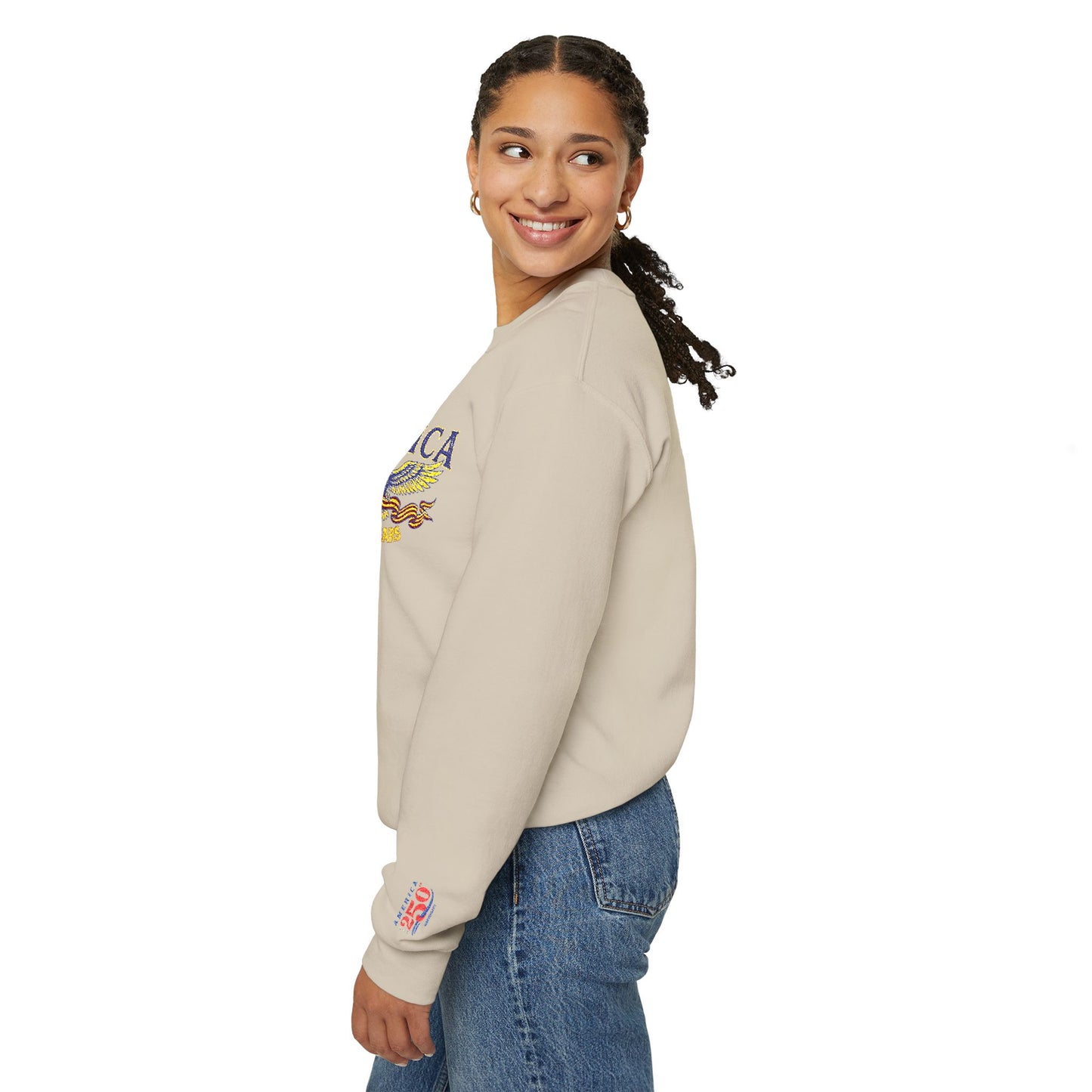 USA 250th American Eagle Crewneck Sweatshirt — USA 250th Vintage Patriotic Pullover - Trending Novelties & Gifts