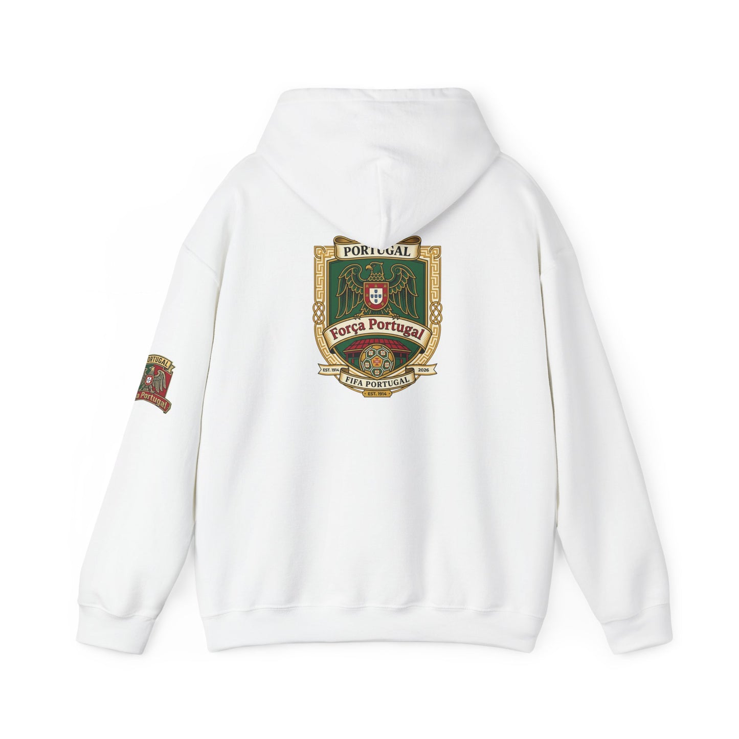 Portugal Soccer Crest Hoodie — Classic Portuguese Pride Pullover