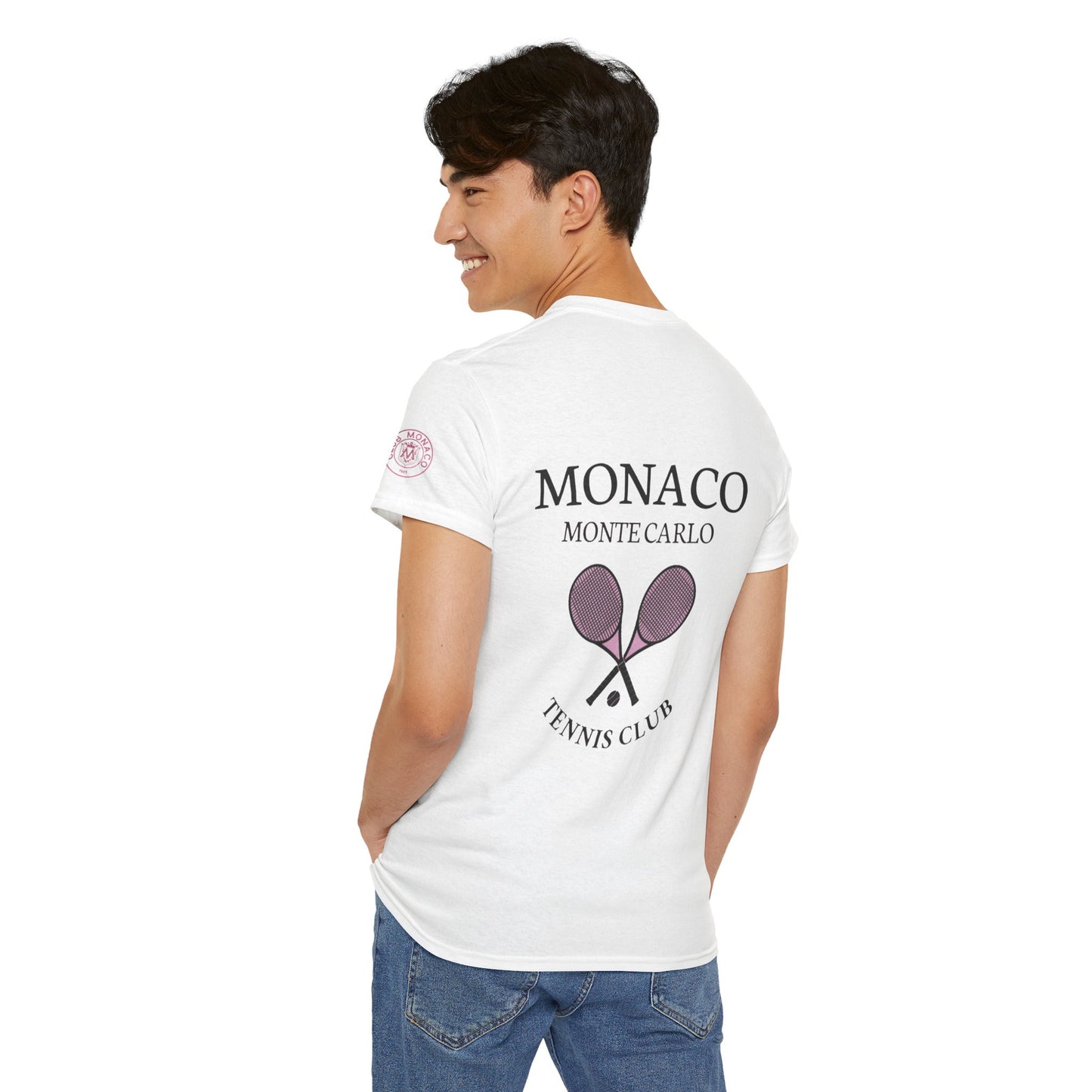 Monaco Monte Carlo Tennis Club Tee — Vintage Tennis Racket Shirt