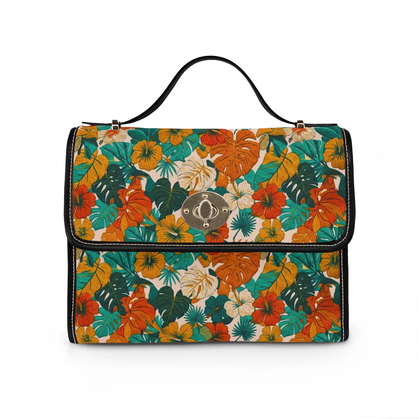Floral Canvas Bag — Waterproof Summer Tropical Print Handbag - Trending Novelties & Gifts