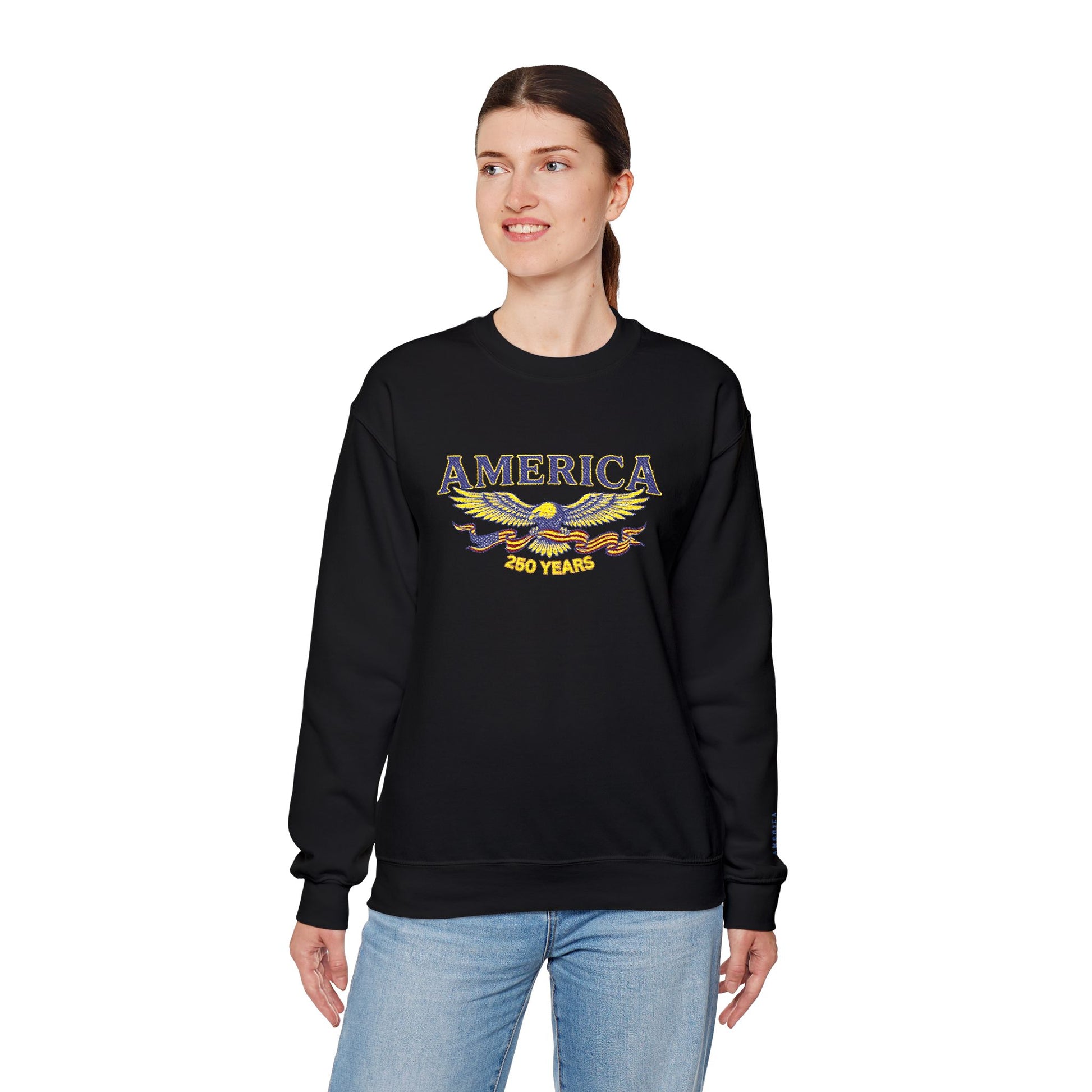 USA 250th American Eagle Crewneck Sweatshirt — USA 250th Vintage Patriotic Pullover - Trending Novelties & Gifts