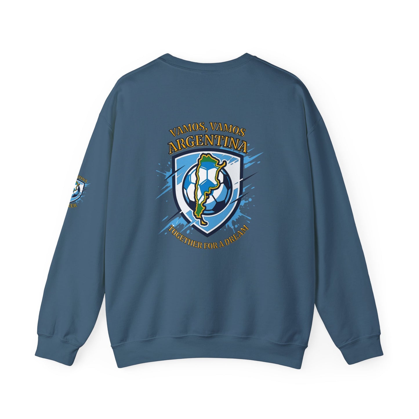 Argentina Soccer Crewneck Sweatshirt – "Vamos, Vamos Argentina" Football Fan Pullover - Trending Novelties & Gifts