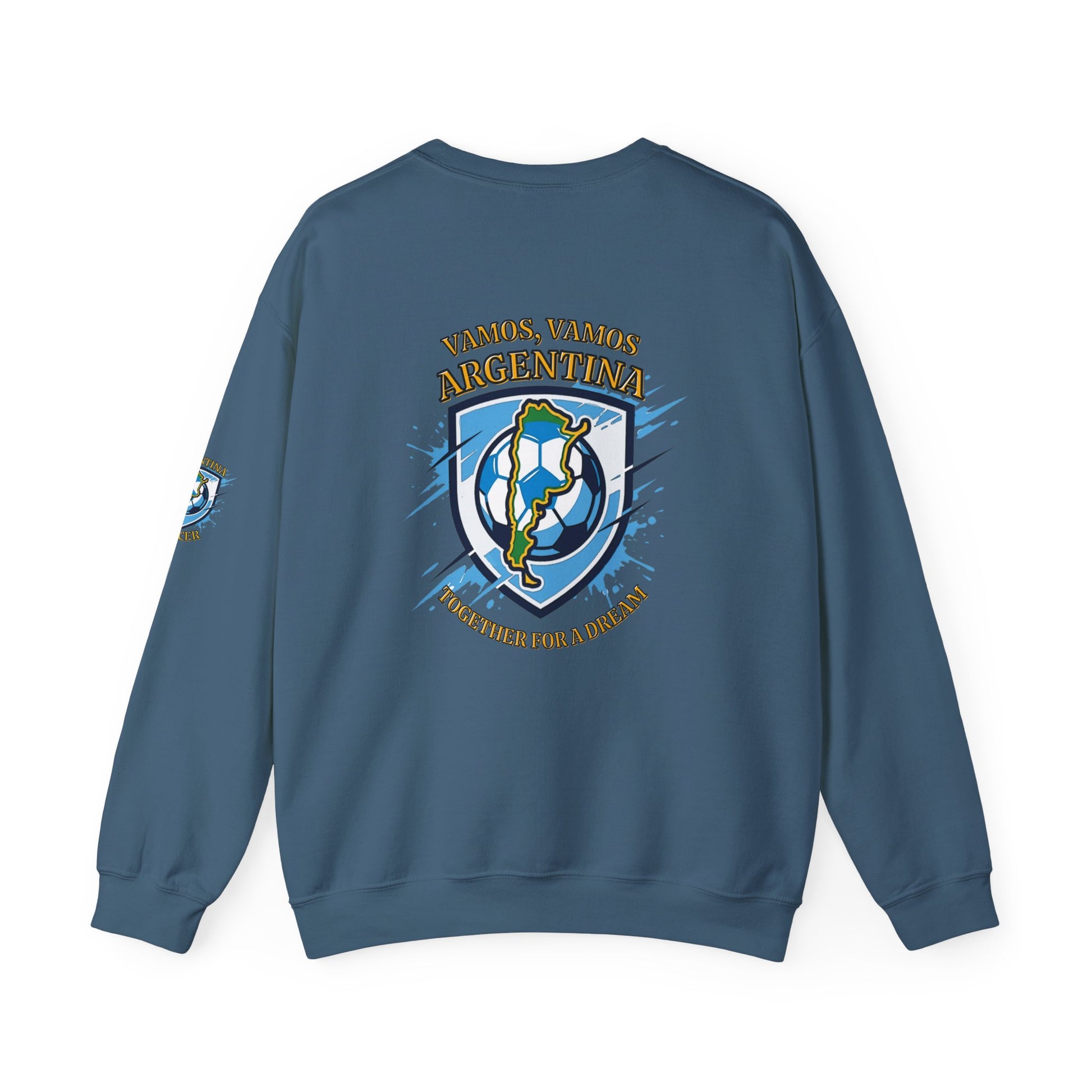 Argentina Soccer Crewneck Sweatshirt – "Vamos, Vamos Argentina" Football Fan Pullover - Trending Novelties & Gifts