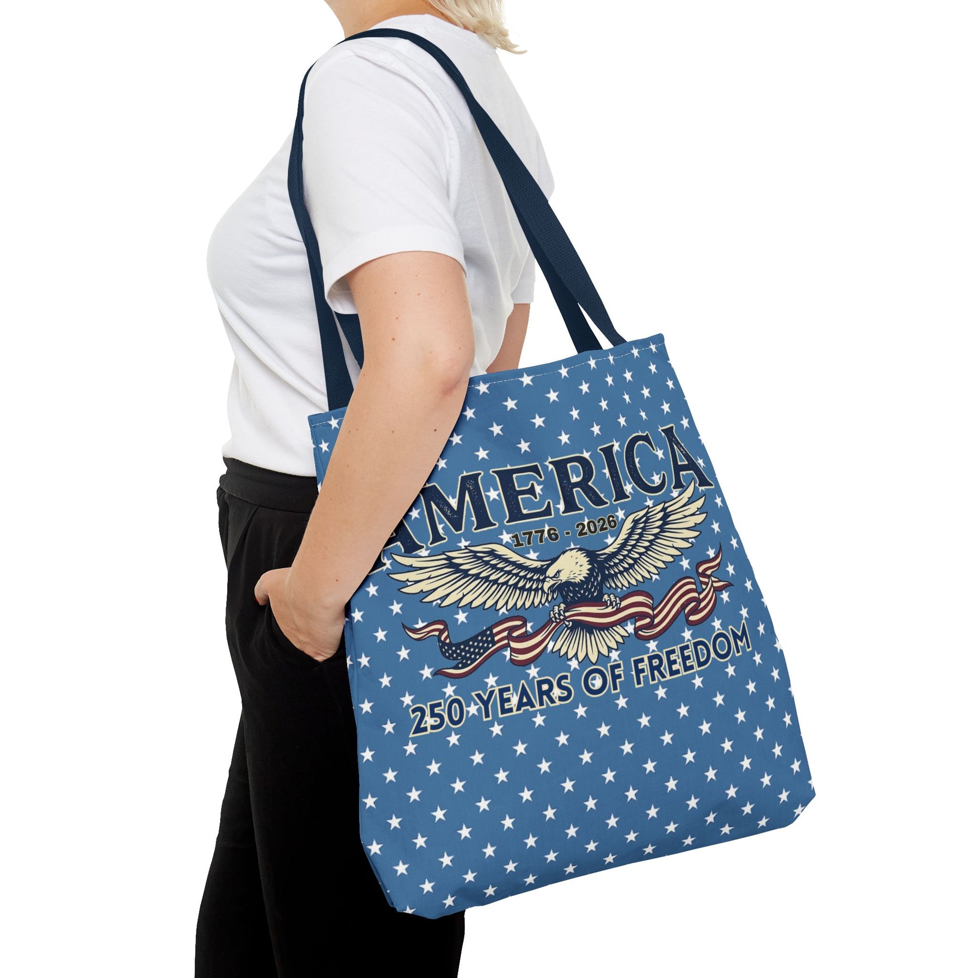 USA 250th ANNIVERSARY Patriotic Tote Bag  | America's 250 Years of Freedom" Eagle Design Tote - Trending Novelties & Gifts