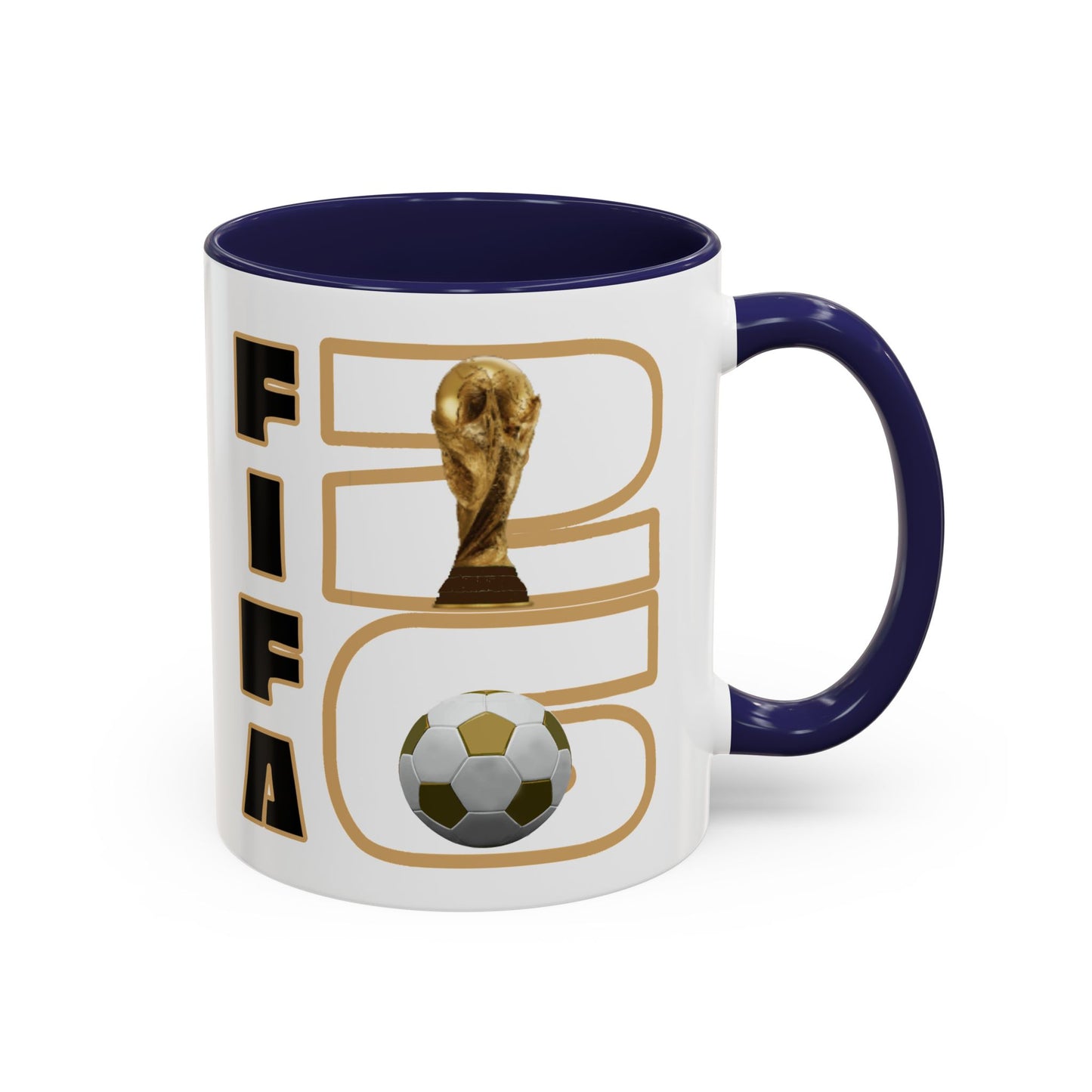 FIFA World Cup '26 Coffee Mug — Soccer Trophy & Ball Graphic 11/15oz