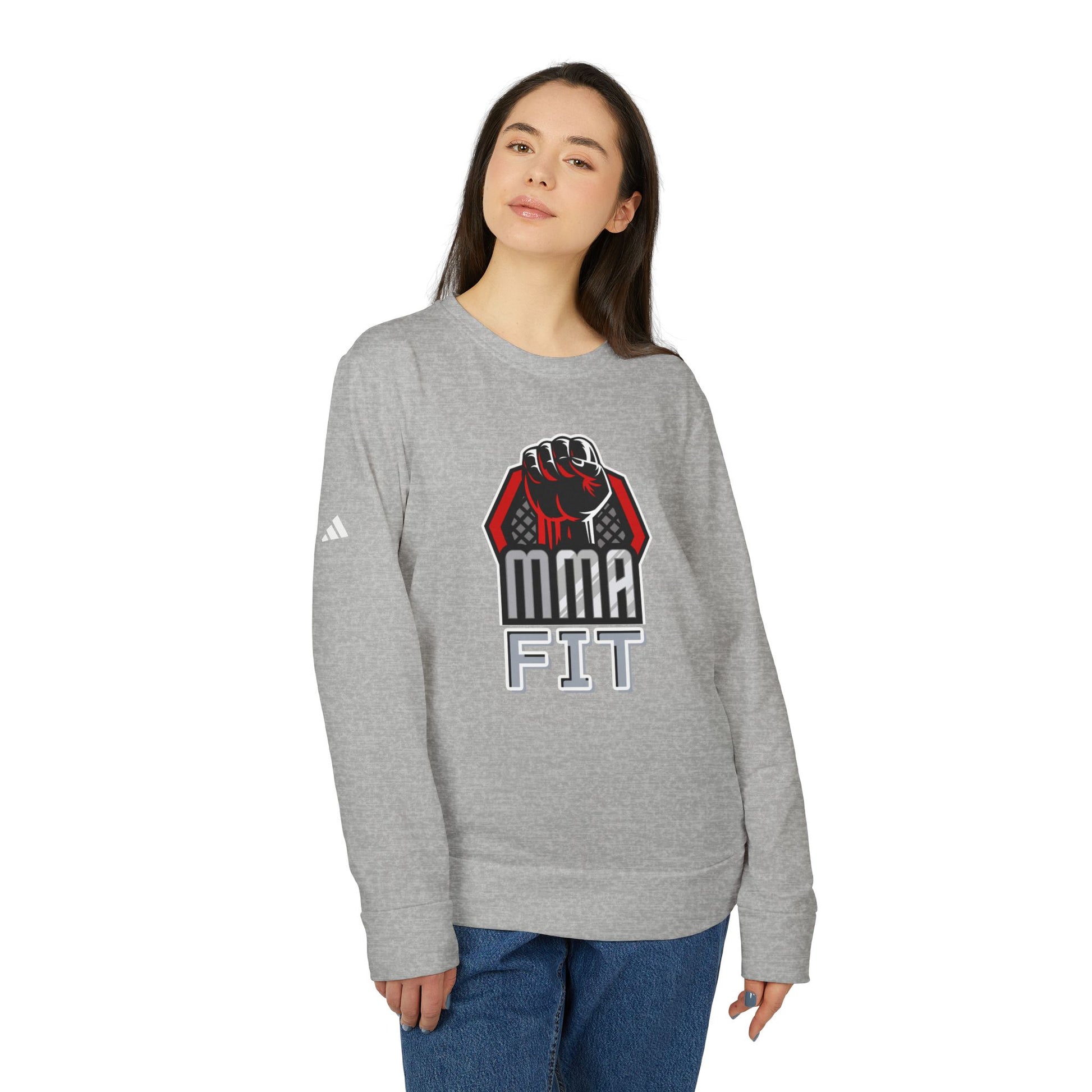 Adidas Sports Fleece Sweatshirt for MMA Fans, Adidas sweatshirt, sweatshirt MMA logo designs,