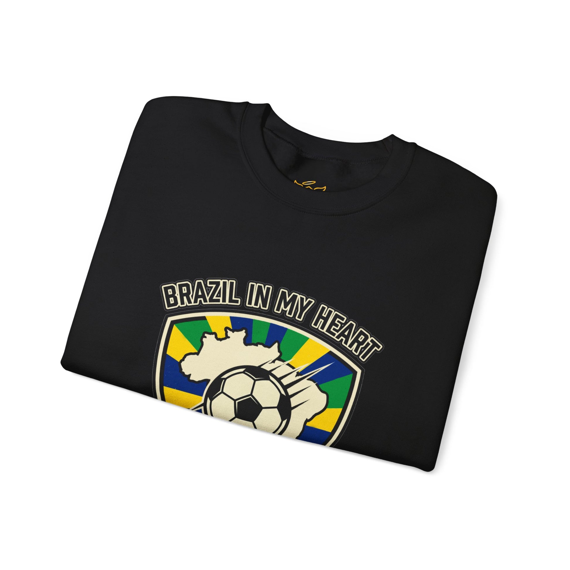 Brazil In My Heart Soccer Sweatshirt | Brazil fans world cup Soccer 2026 Sweatshirt - Trending Novelties & Gifts