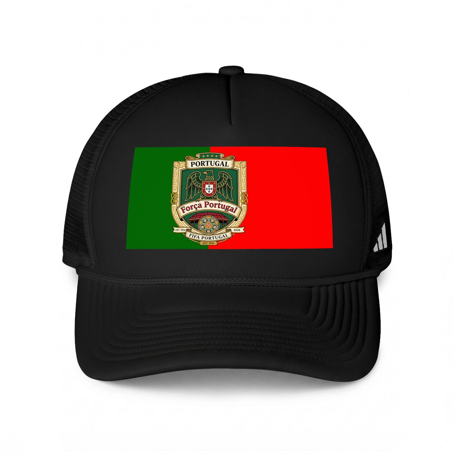 Portugal Soccer Fan Flag Trucker Cap — Vintage Portugal Soccer Fan Flag on Cap