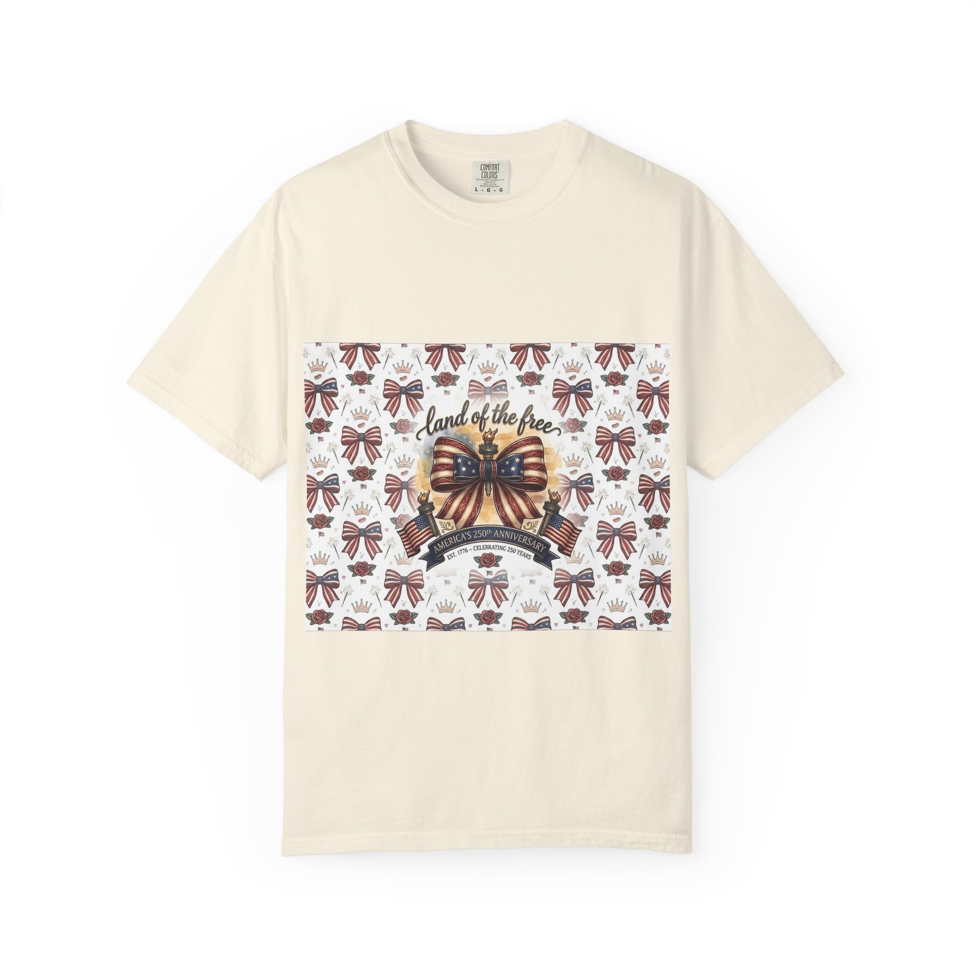 USA 250th Patriotic T-Shirt — American Flag Bow Graphic Tee - Trending Novelties & Gifts