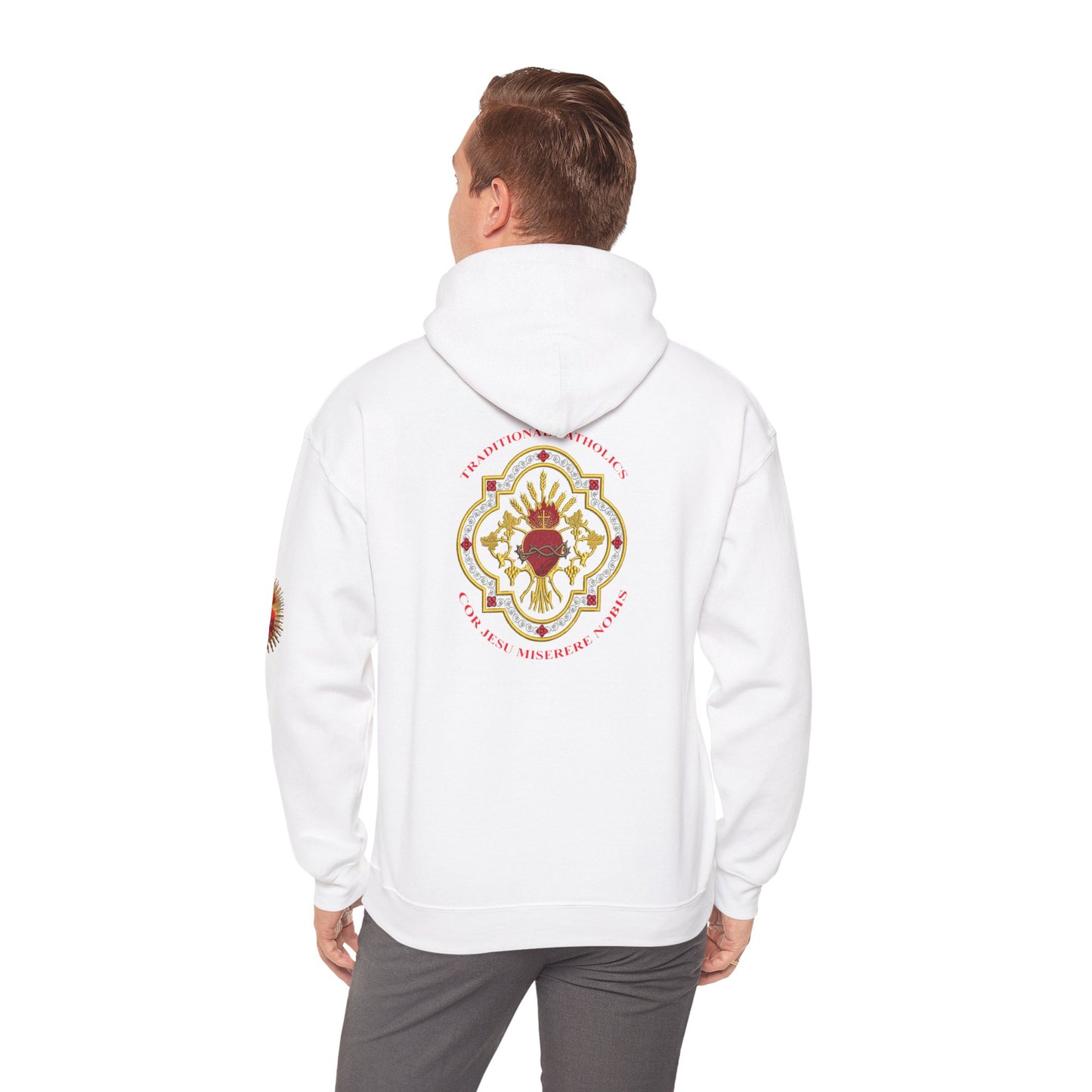 Sacred Heart Rose Hoodie — Spiritual Heart Graphic Sweatshirt (CT)