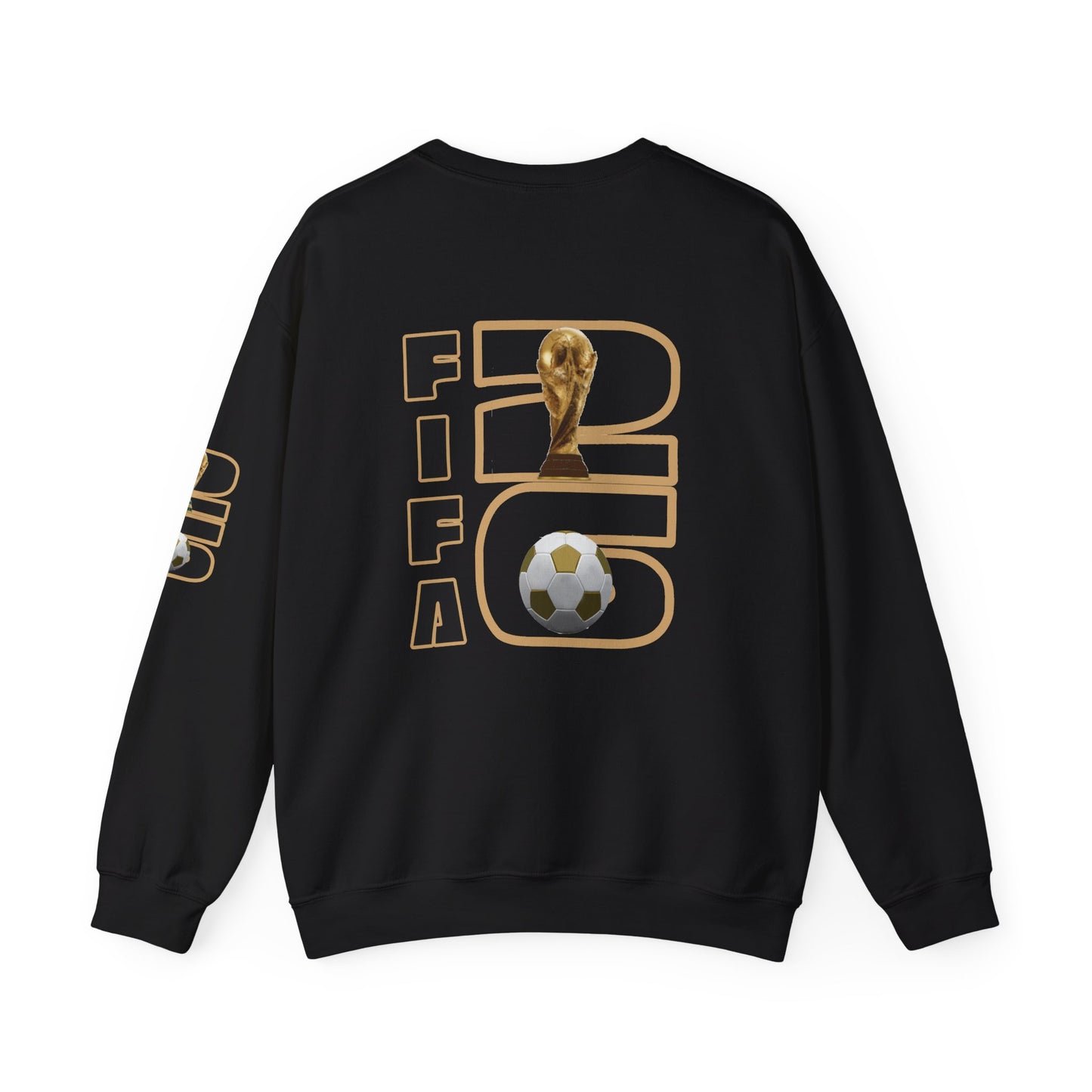 FIFA World Cup 2026 Crewneck Sweatshirt — Gold Trophy & Soccer Ball Design