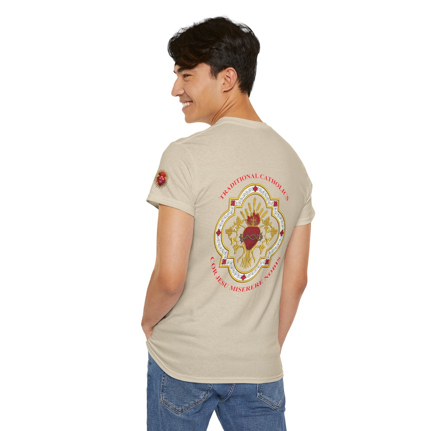 Sacred Heart Catholic Tee — Traditional Devotional Graphic T-Shirt (CT)