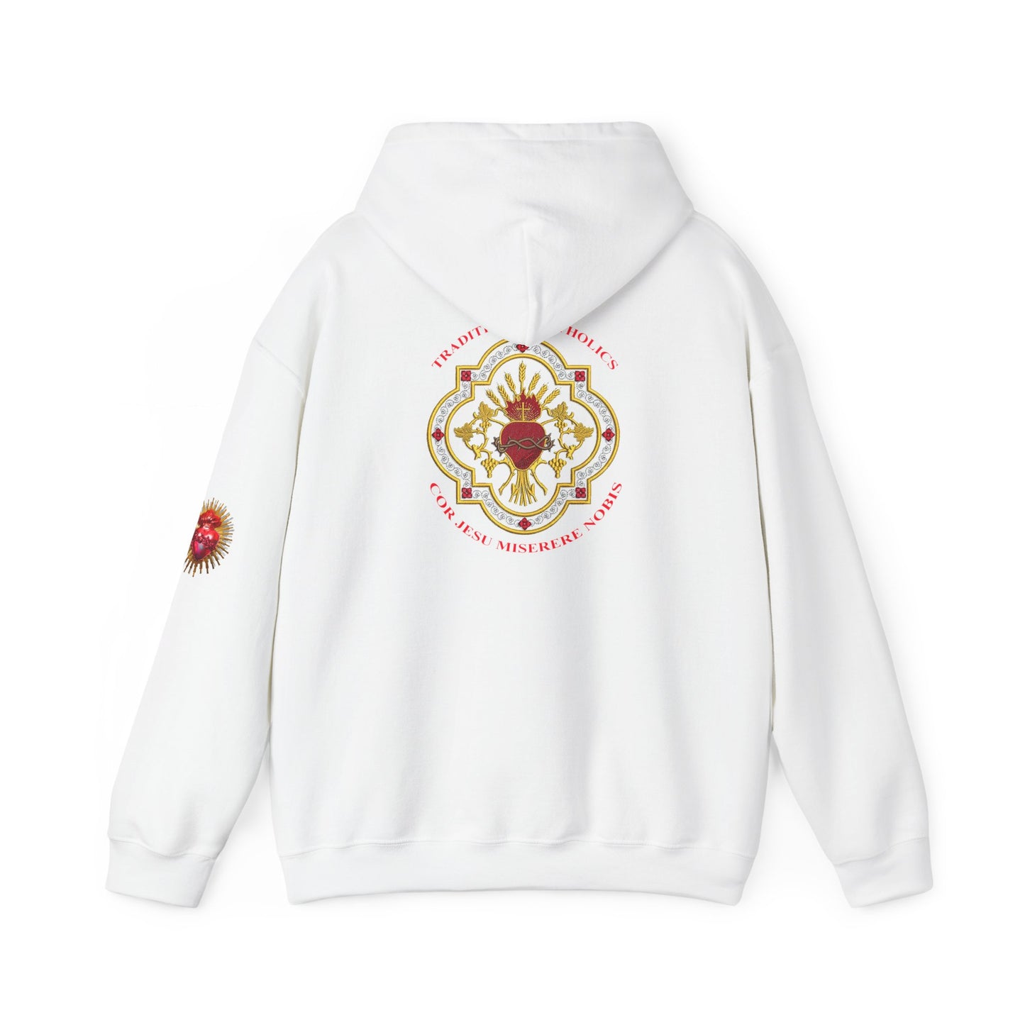 Sacred Heart Rose Hoodie — Spiritual Heart Graphic Sweatshirt (CT)