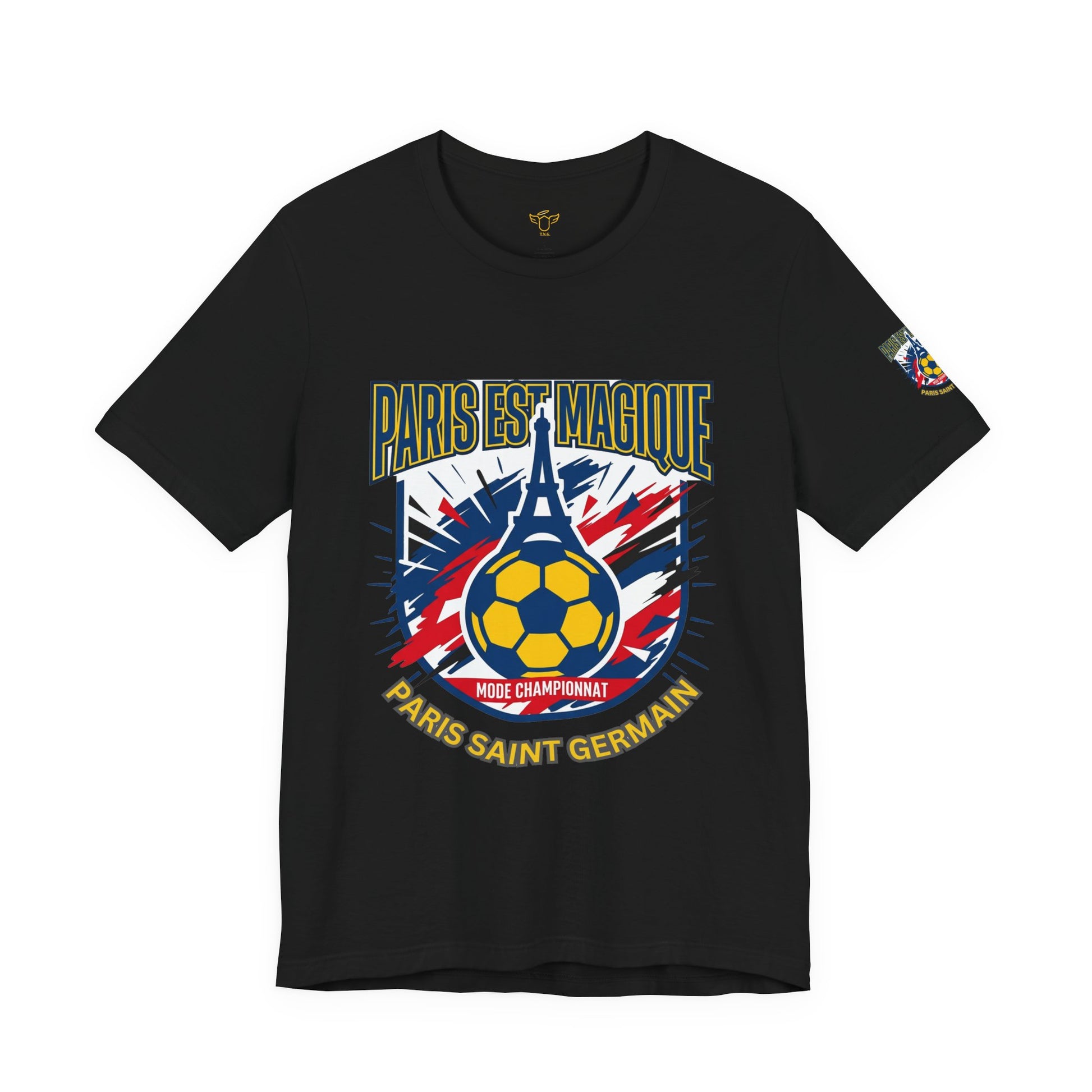 Paris-inspired Soccer Crest Tee | Paris Saint Germain Soccer Fan T-shirt - Trending Novelties & Gifts