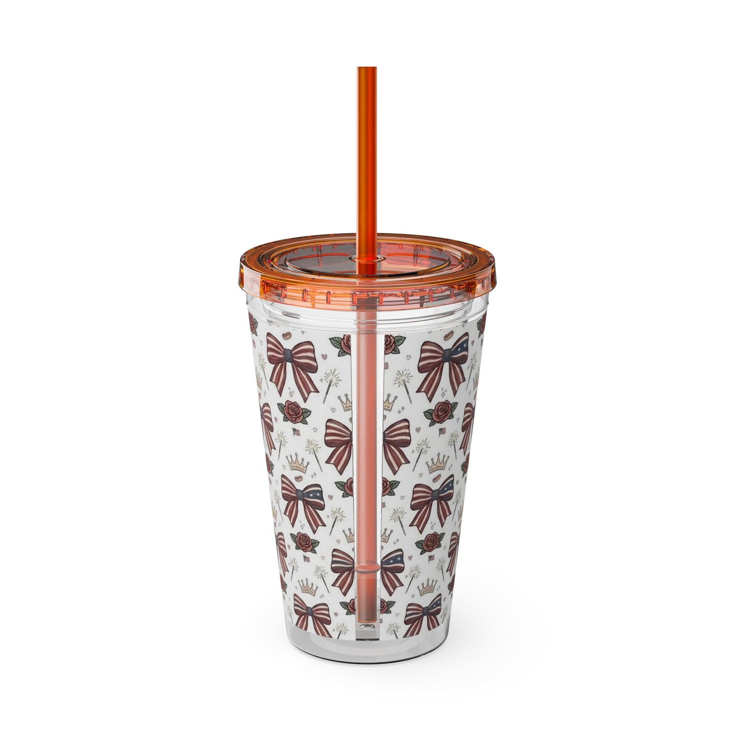 USA 250th ANNIVERSARY 16oz Tumbler with Straw | Patriotic 'Land of the Free' 16oz Tumbler with Straw - Trending Novelties & Gifts