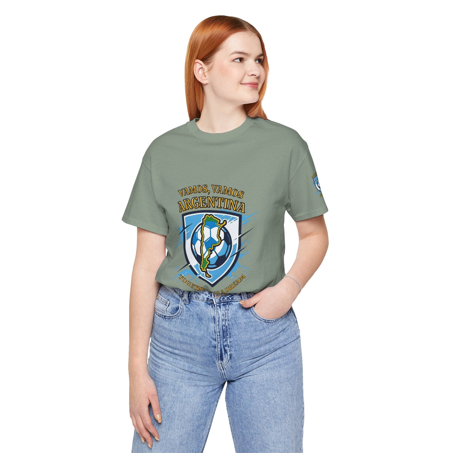 Argentina Soccer T-Shirt - "Vamos, Vamos Argentina" Together for a Dream Fan Tee - Trending Novelties & Gifts