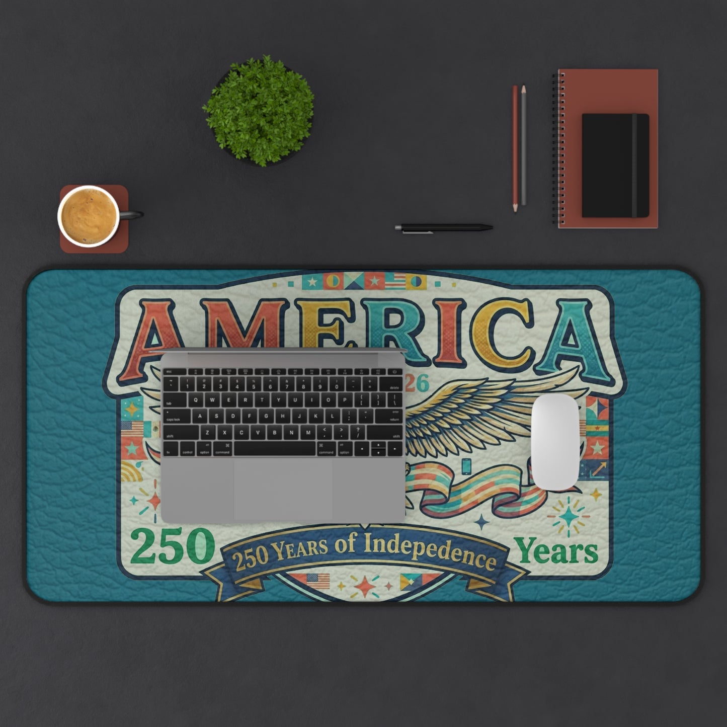 USA 250th ANNIVERSARY Desk Mat | America 250 Years Anniversary Vintage Patriotic Eagle - Trending Novelties & Gifts