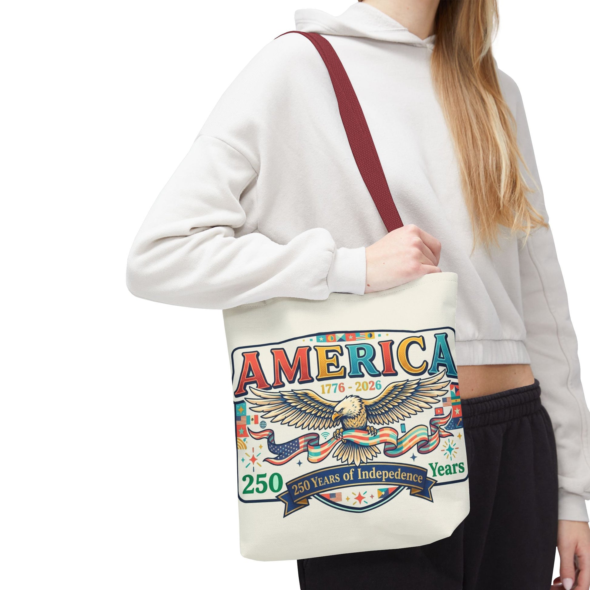 USA 250th ANNIVERSARY Tote Bag — America's 250th ANNIVERSARY Patriotic Eagle Tote - Trending Novelties & Gifts