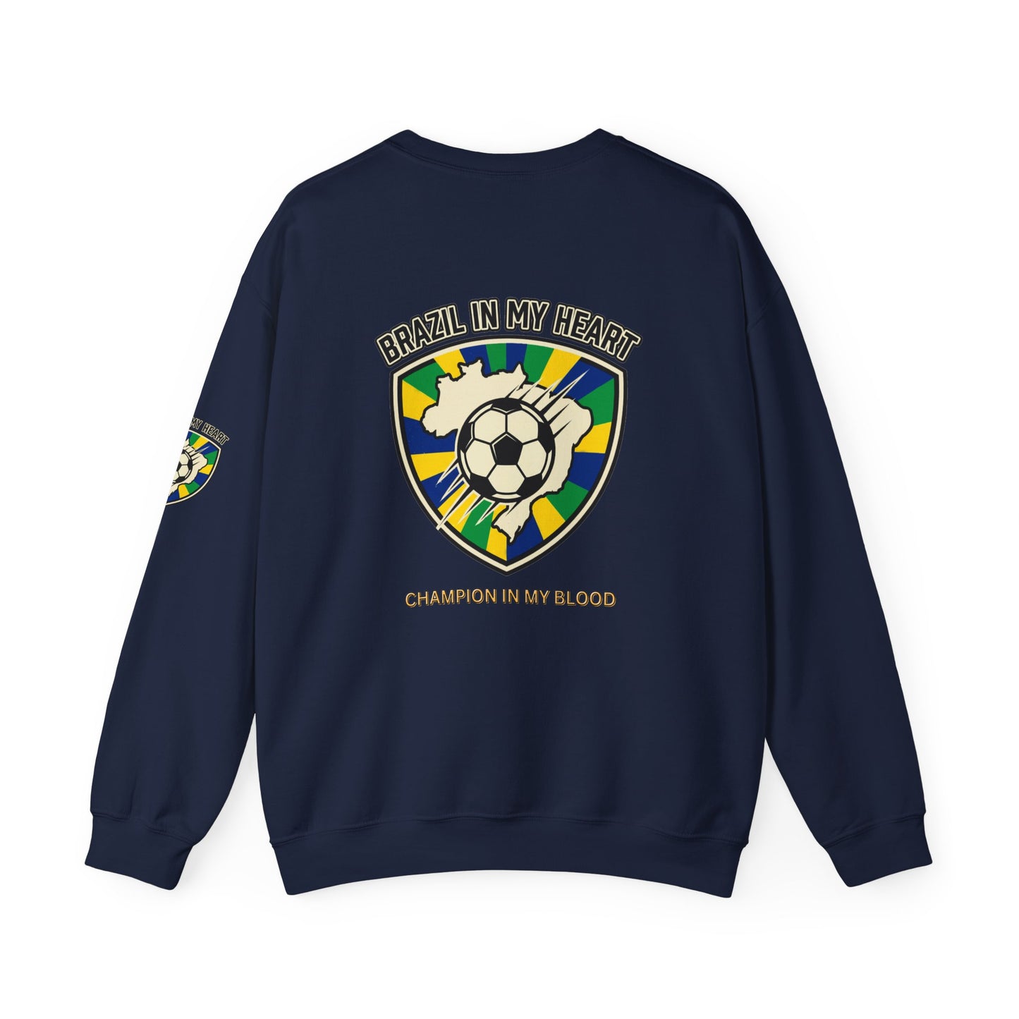 Brazil In My Heart Soccer Sweatshirt | Brazil fans world cup Soccer 2026 Sweatshirt - Trending Novelties & Gifts