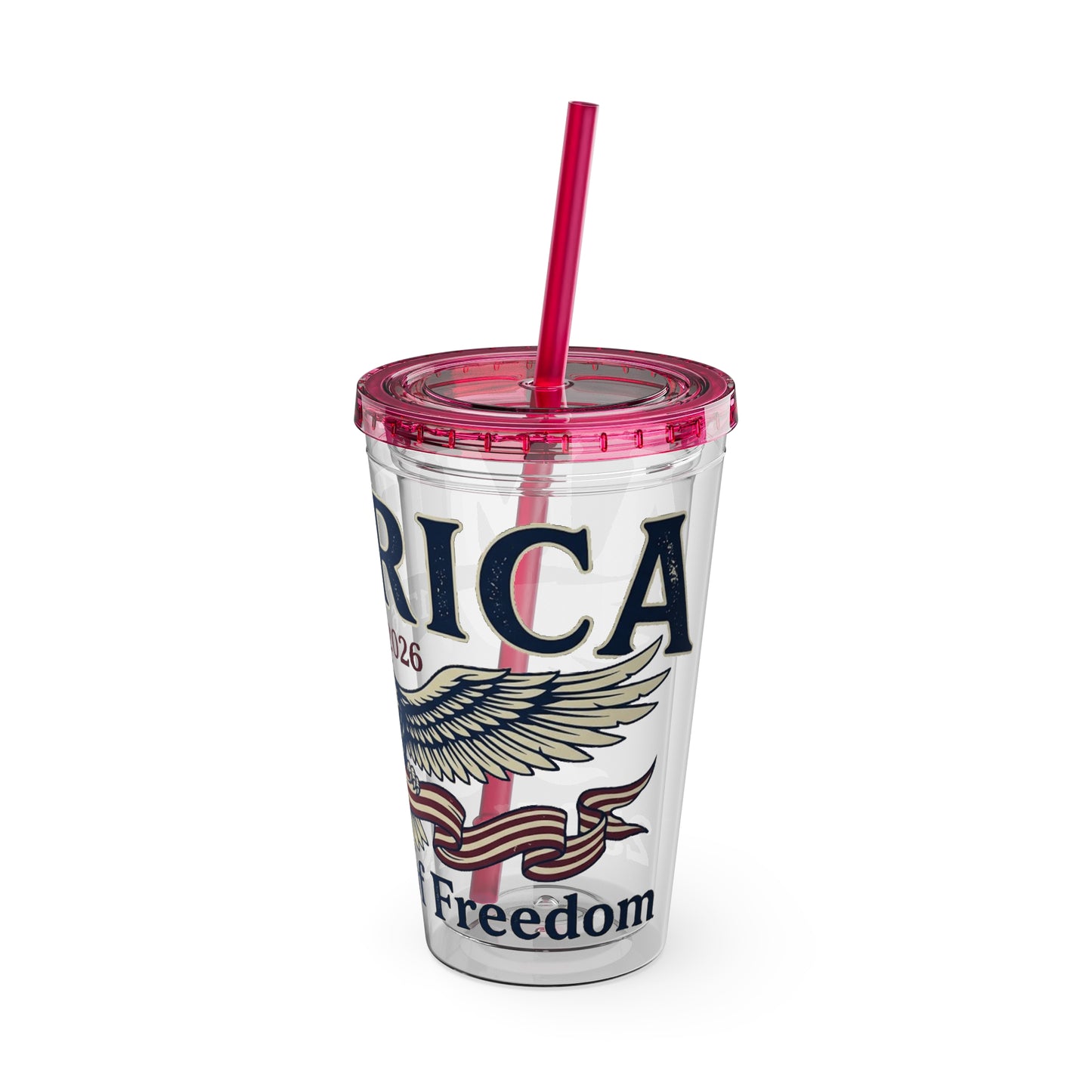 Patriotic 250th Anniversary Eagle Tumbler with Straw — 16oz - Trending Novelties & Gifts