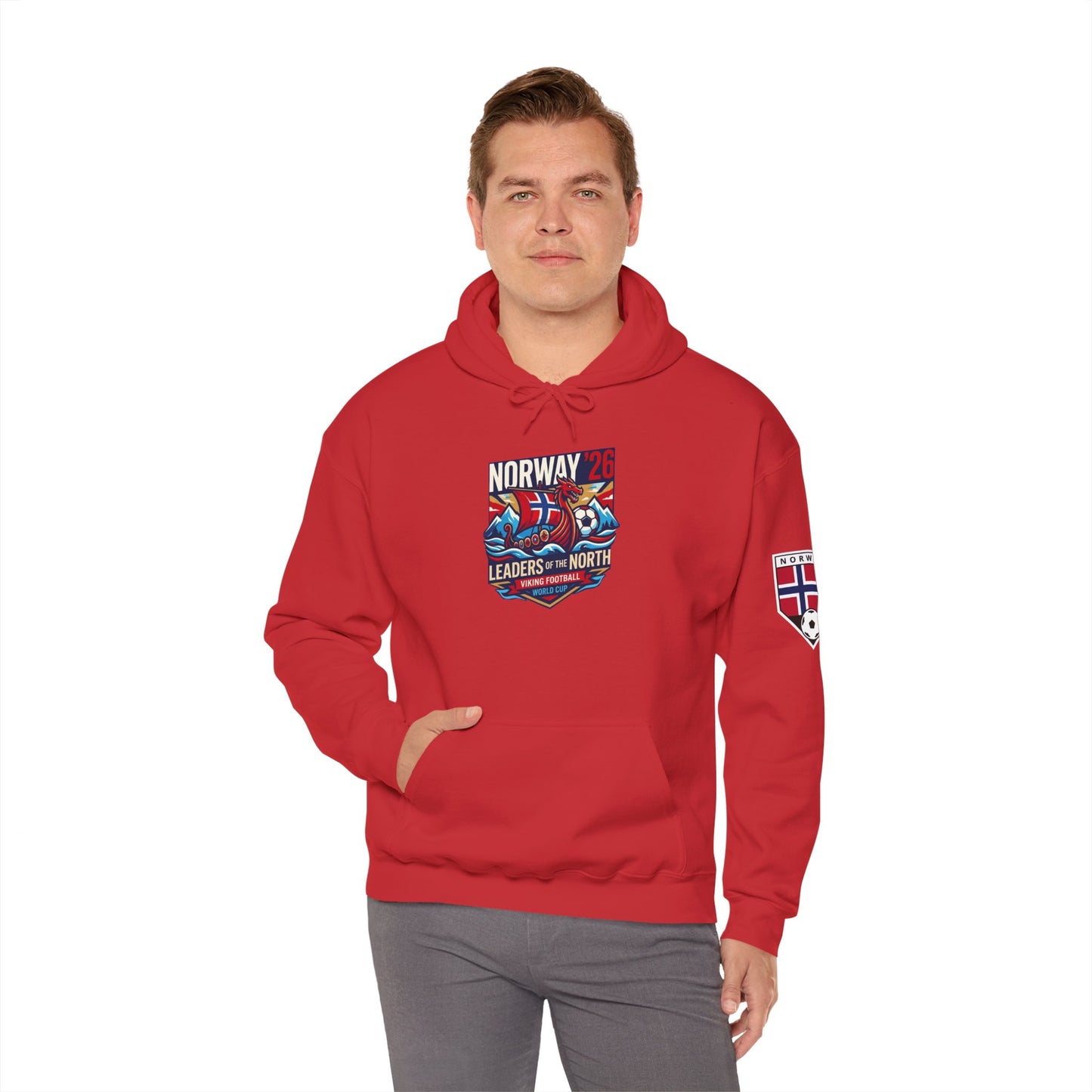 Norway '26 Leaders of the North Hoodie — Norwegian Soccer Fan Pullover