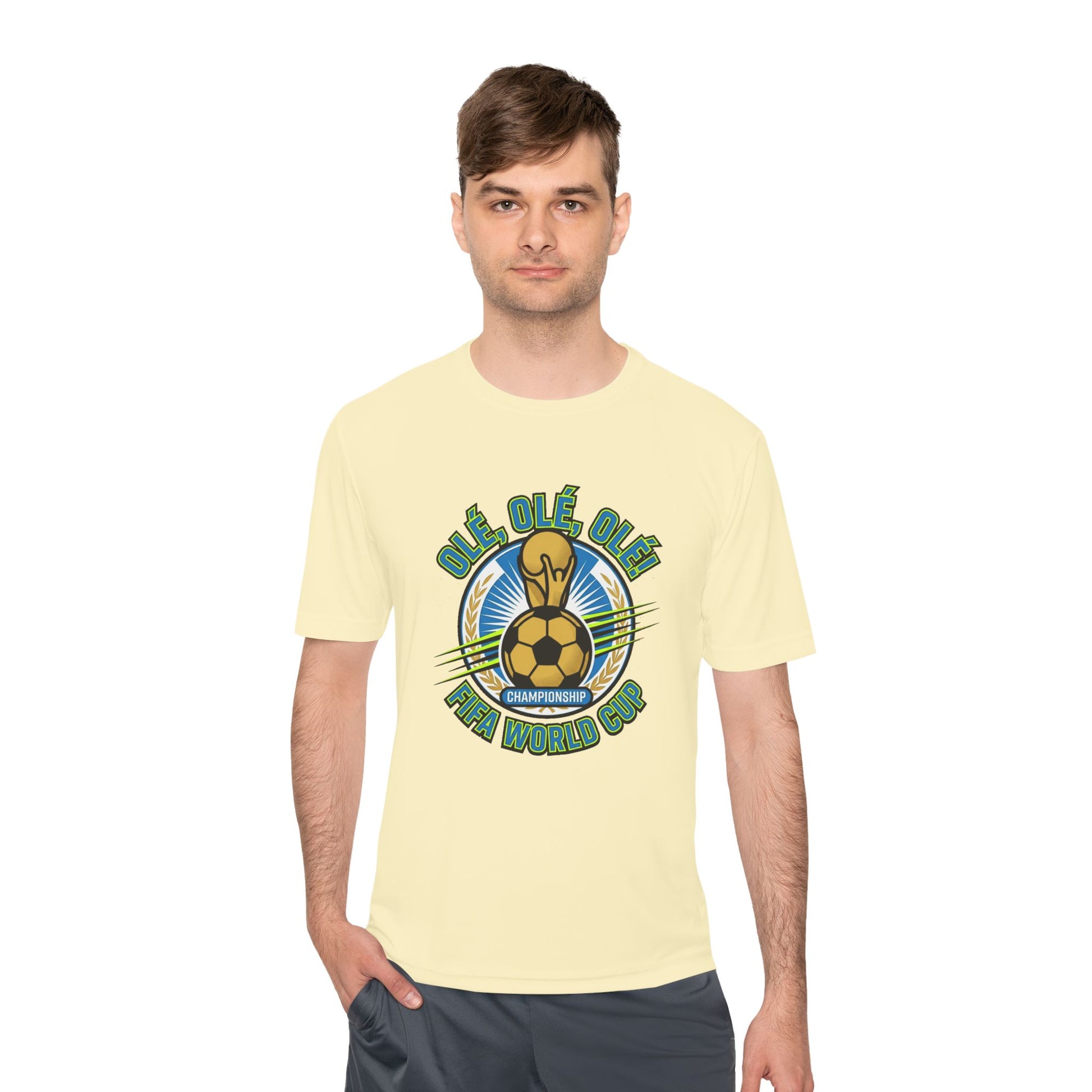 World Cup Soccer Moisture-Wicking Tee — "Ole Ole Ole" Graphic Tee - Trending Novelties & Gifts