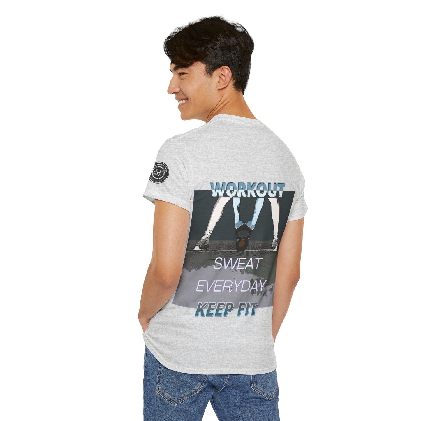 Fitness Workout Quotes Unisex Tee - "KEEP FIT" Cotton T-shirt. FQT