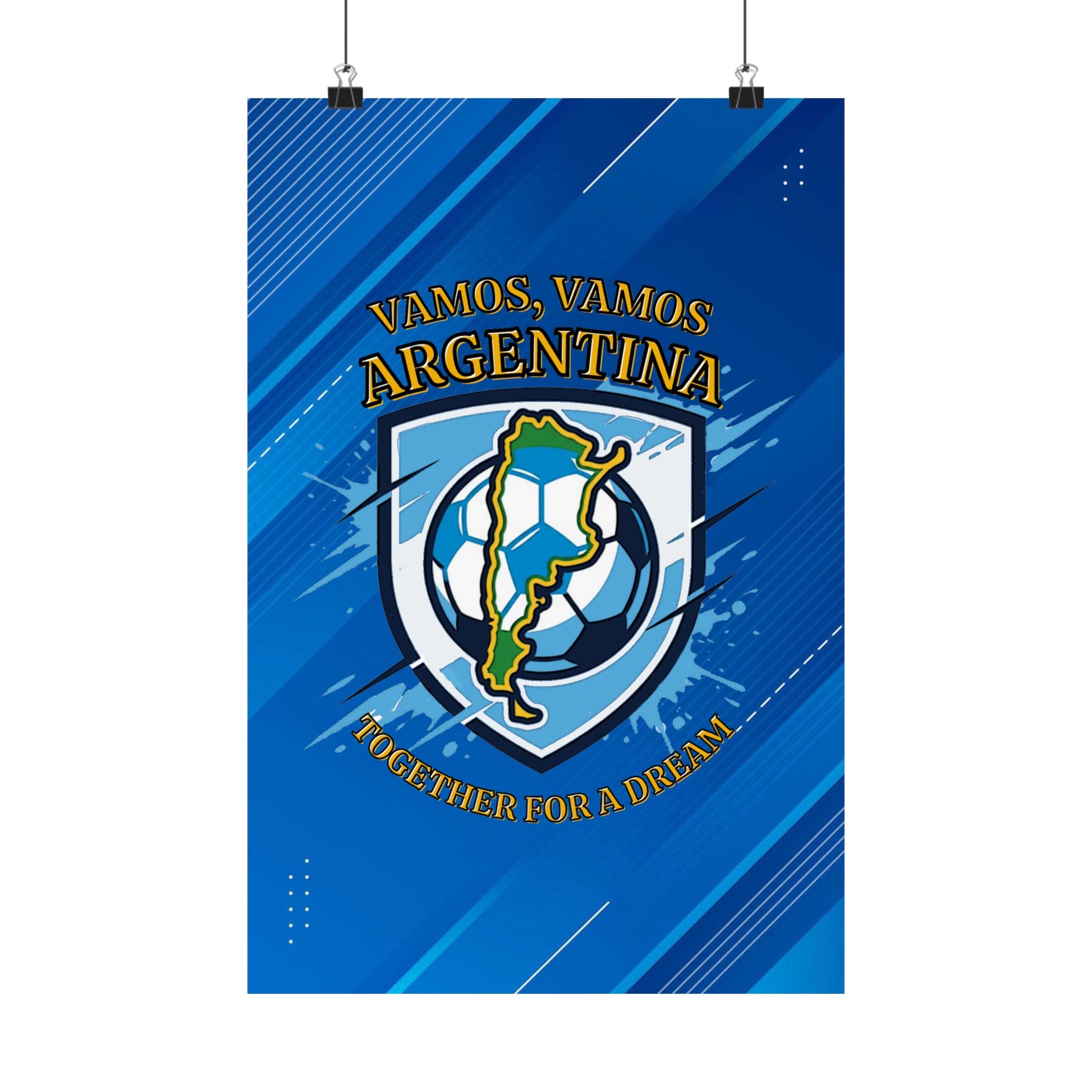 Argentina Soccer Poster — "Vamos, Vamos Argentina" Matte Vertical Wall Art - Trending Novelties & Gifts