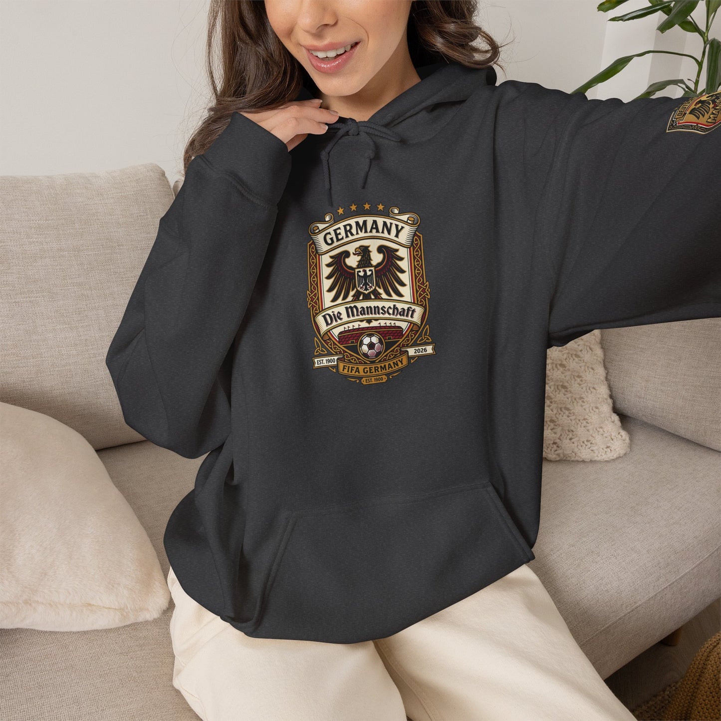 Germany Soccer Die Mannschaft Crest Hoodie – Vintage Germany Soccer Crest Pullover