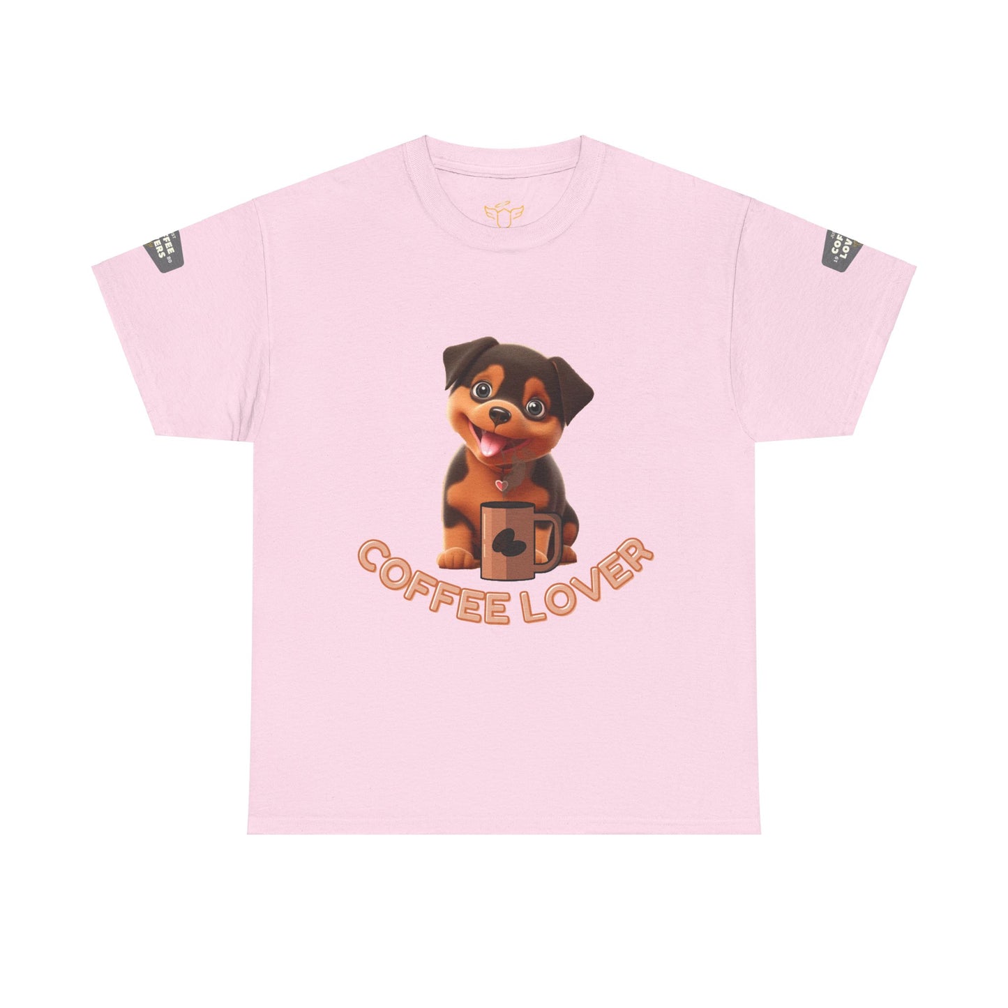 COFFEE LOVERS HEAVY COTTON TEE for Coffee and Dog Lovers.