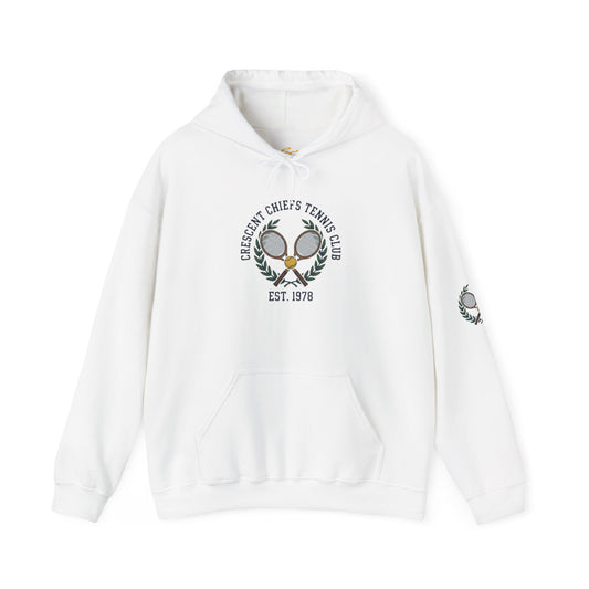 Tennis Club Hoodie — "Crescent Chief's Tennis Club" Retro Athletic Pullover - Trending Novelties & Gifts