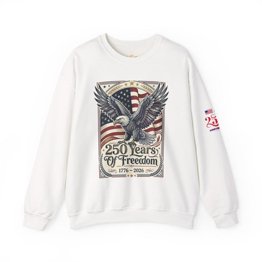 USA 250th ANNIVERSARY Crewneck Sweatshirt — America 250 Years of Freedom Sweatshirt - Trending Novelties & Gifts
