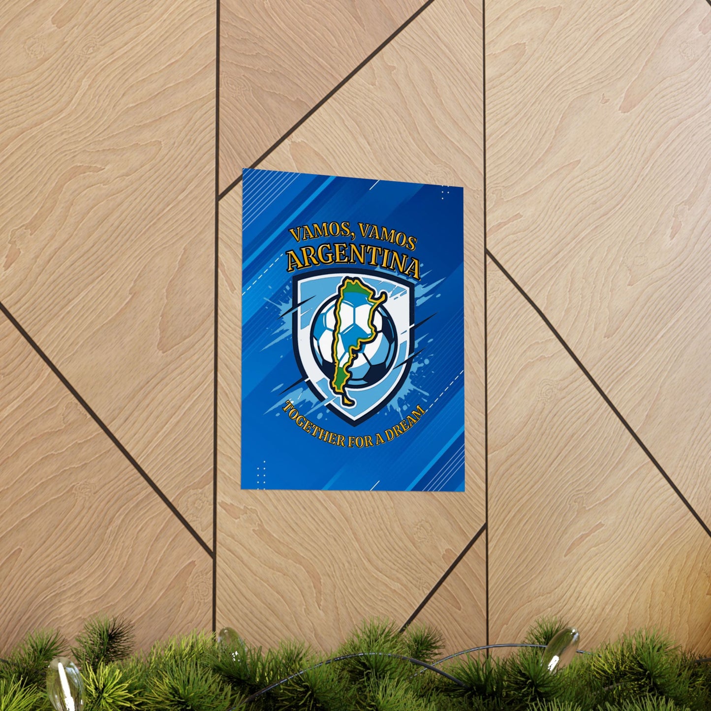 Argentina Soccer Poster — "Vamos, Vamos Argentina" Matte Vertical Wall Art - Trending Novelties & Gifts