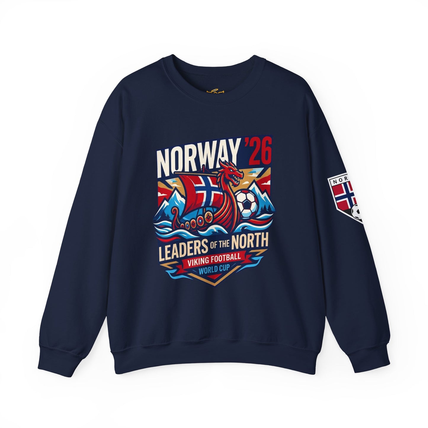 Norway '26 Viking Soccer Sweatshirt — Leaders of the North World Cup Fan Pullover