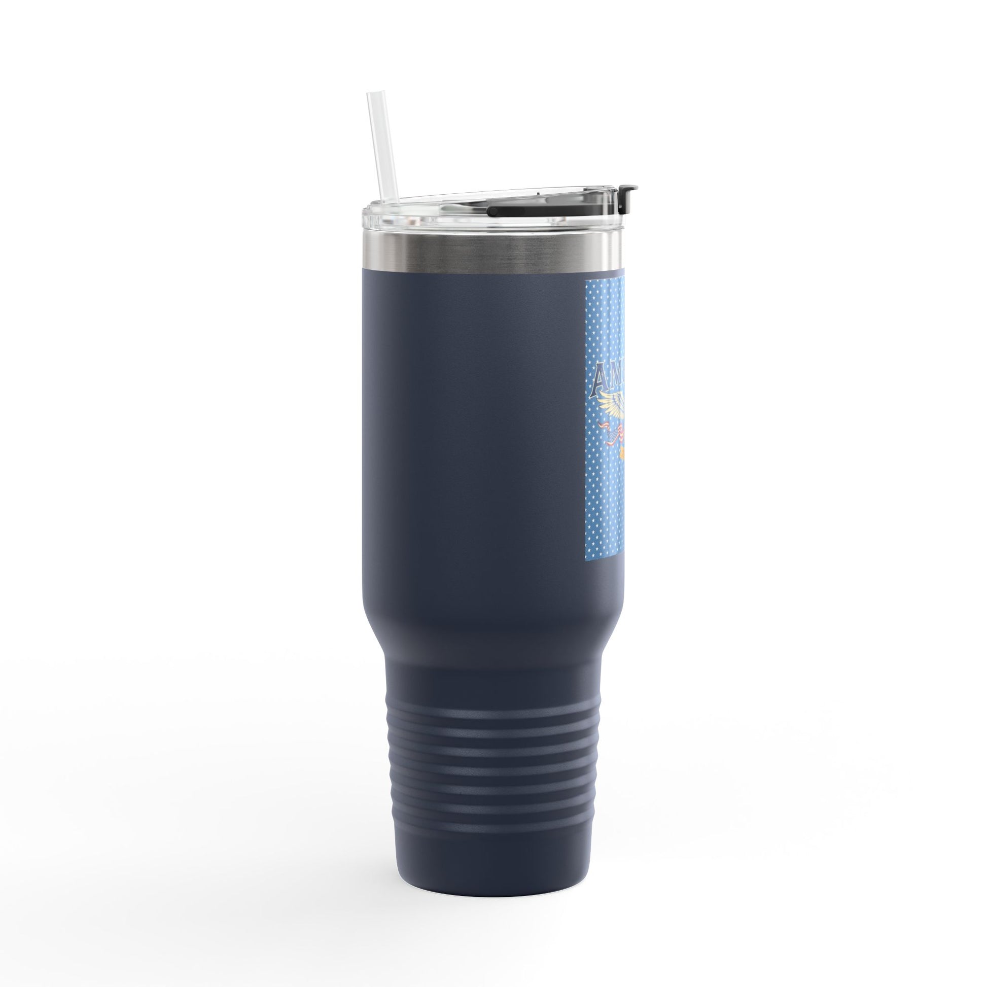 USA 250th ANNIVERSARY 40oz Insulated Travel Mug — 'America' Eagle Patriotic Drink Tumbler - Trending Novelties & Gifts