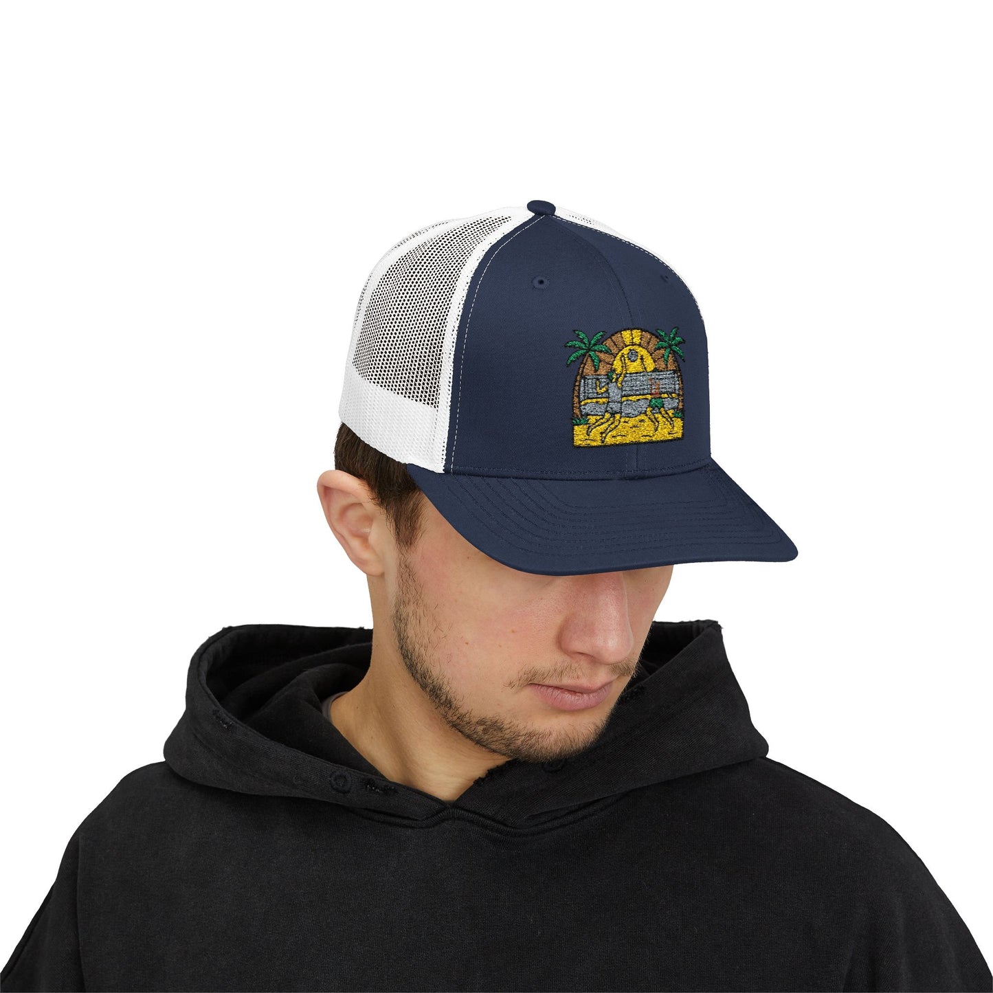 Beach Volleyball Snapback Trucker Cap — Summer Beach Volleyball Embroidered Cap - Trending Novelties & Gifts