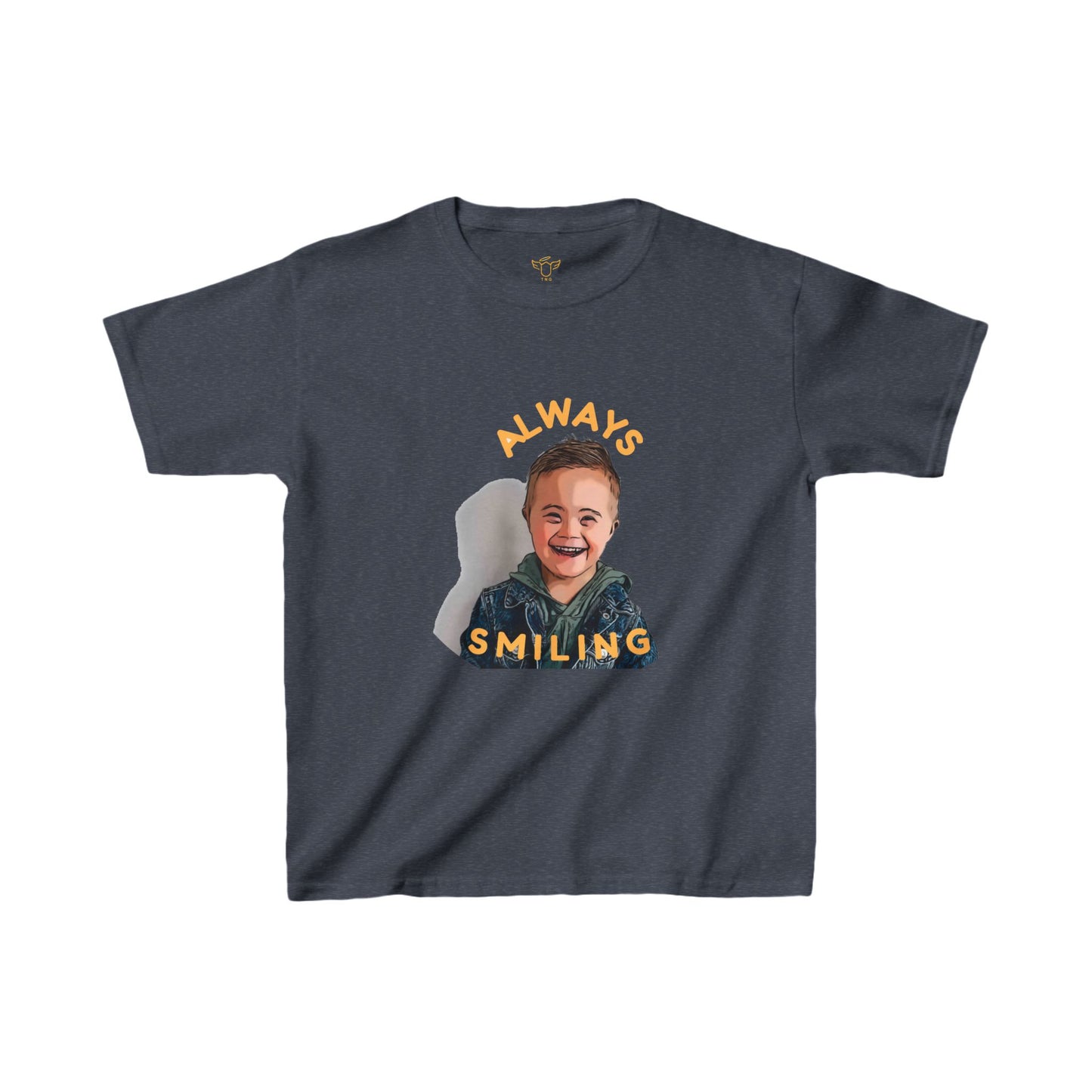 Novelty Tee Kids T-Shirt - Instagram's OurHuddyBuddy Smiling