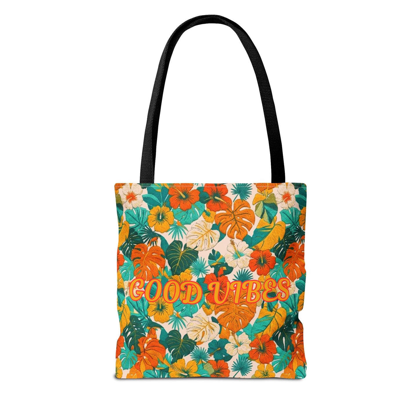 Good Vibes Floral Tote Bag — Summer Tropical All-Over Print Tote - Trending Novelties & Gifts