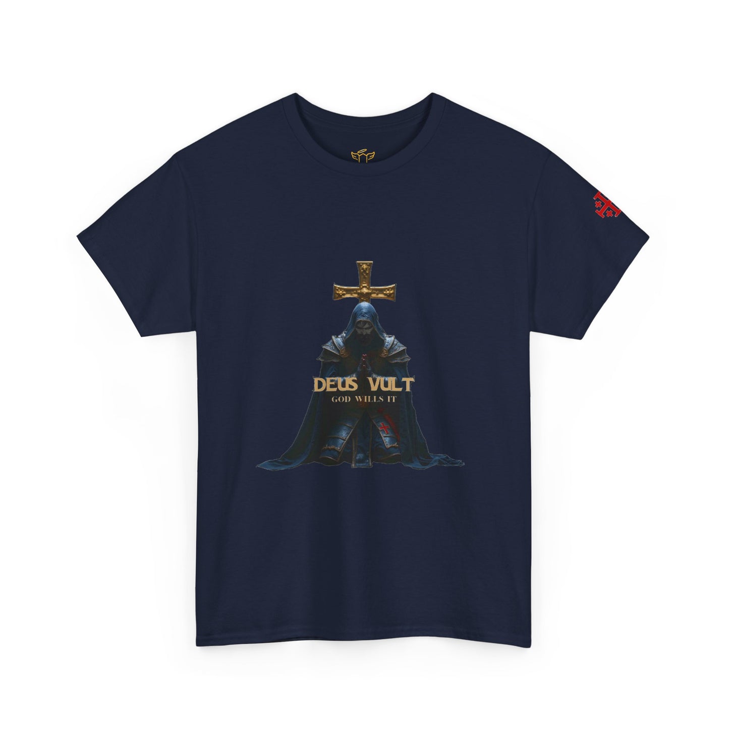 Deus Vult T-Shirt — Medieval Knight Cross Graphic Tee (CT)