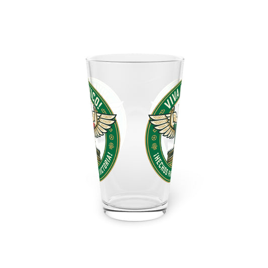 Mexico Soccer Fan Pint Glass — Viva México Football Crest Beer Glass - Trending Novelties & Gifts
