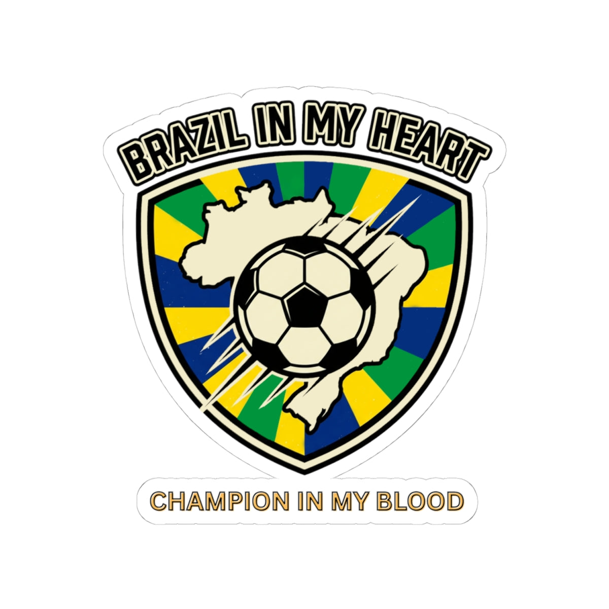 Brazil In My Heart Sticker | Brazil fans world cup 2026 sticker