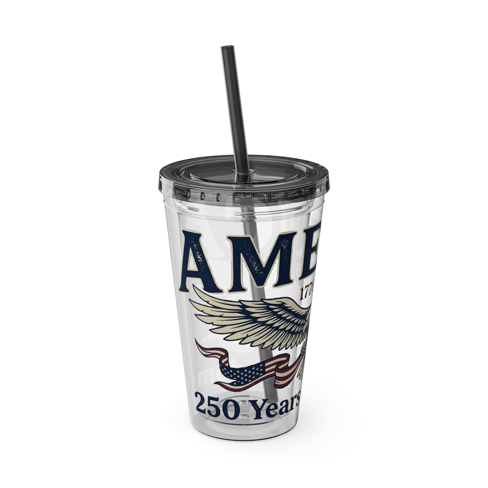 Patriotic 250th Anniversary Eagle Tumbler with Straw — 16oz - Trending Novelties & Gifts