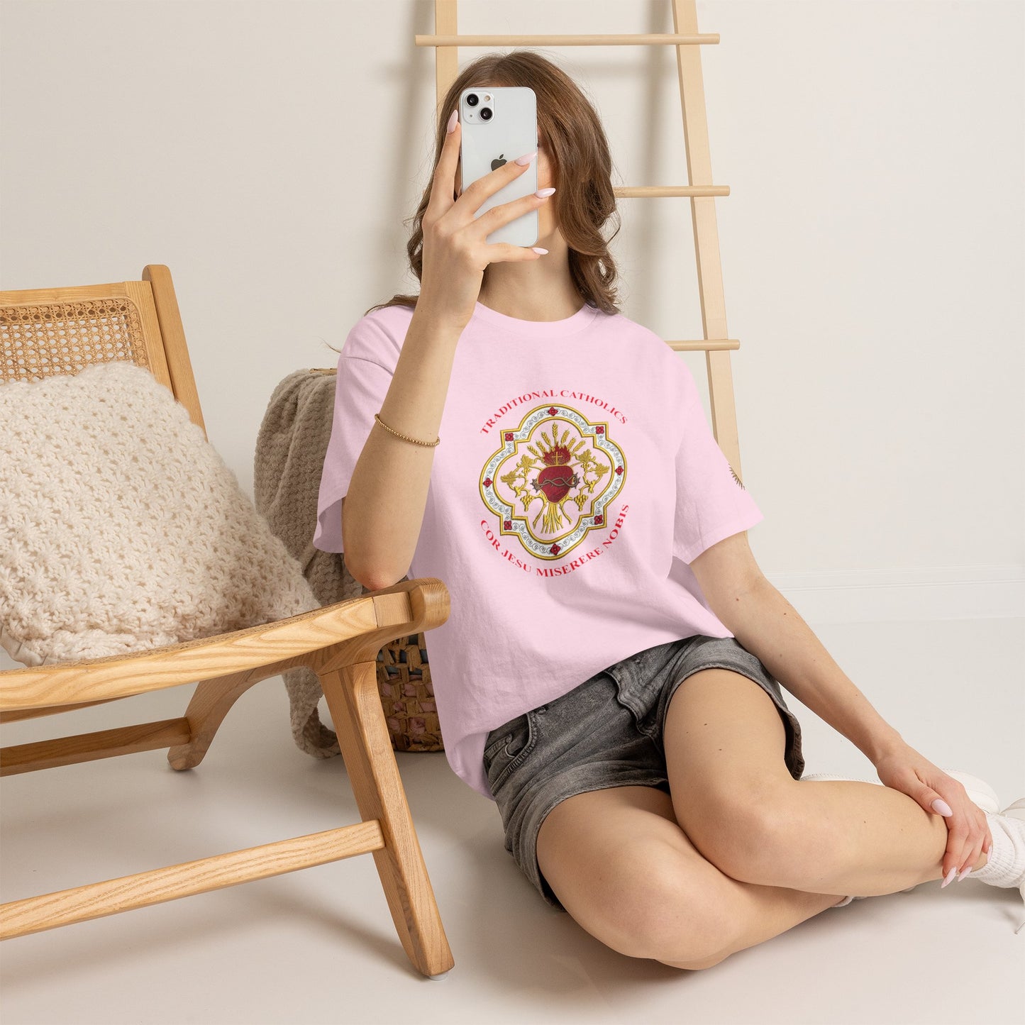 Sacred Heart Catholic Tee — Traditional Devotional Graphic T-Shirt (CT)