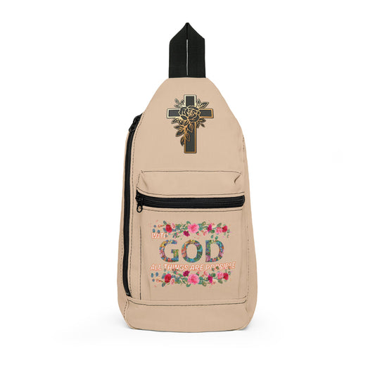 Christian Sling Bag — Floral Cross Summer Crossbody Bag