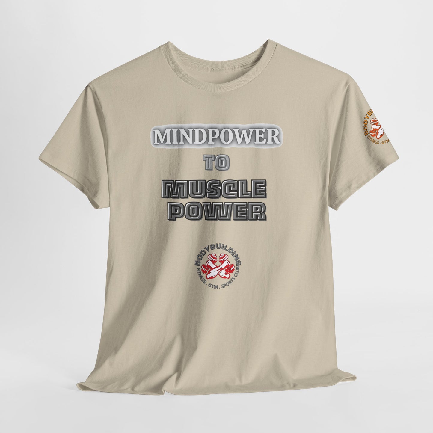 Fitness Quotes Cotton T-SHIRT - 'Mindpower to Muscle Power.' FQT. Best